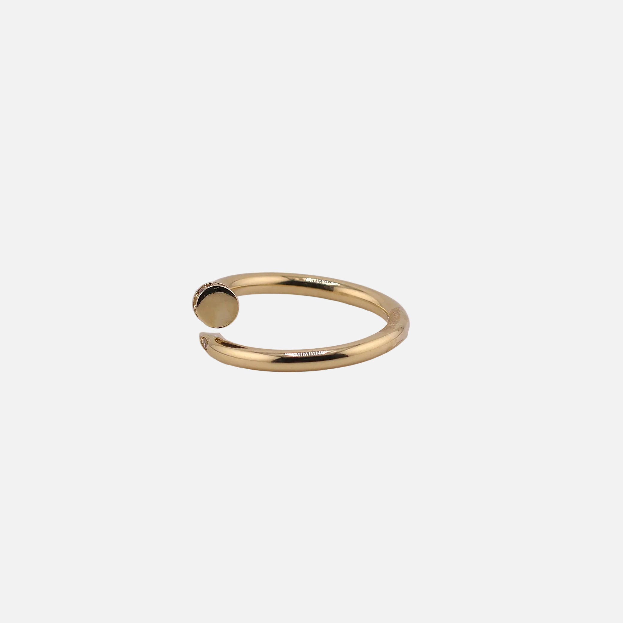 Anillo Clavo con Piedra en Oro de 10K