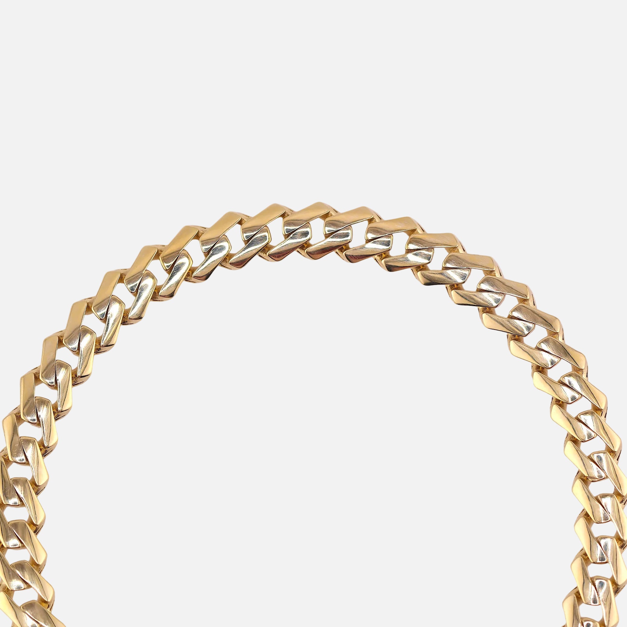 Pulso Monaco Chain C/Piedras Blancas en Oro de 10K