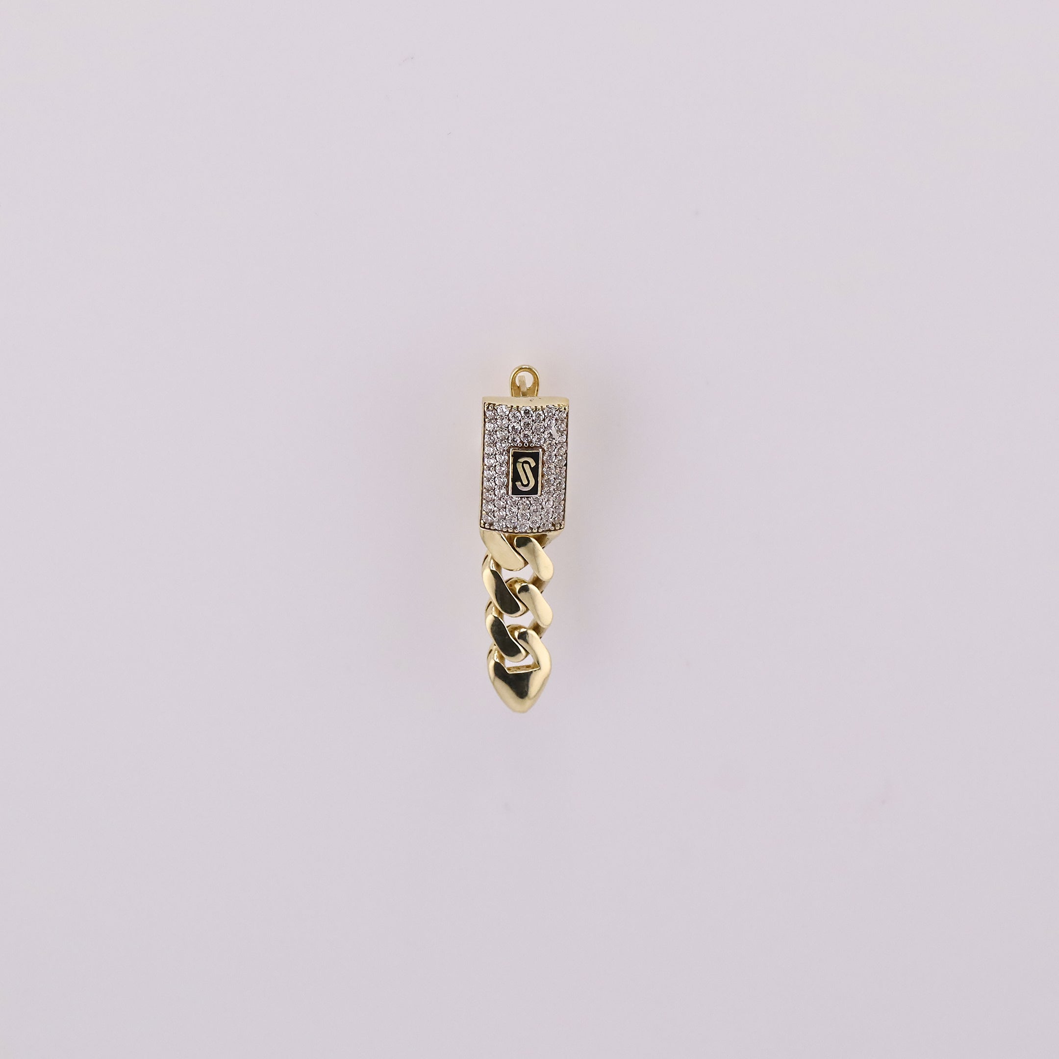 Aretes Monaco Chain de Oro en 10K