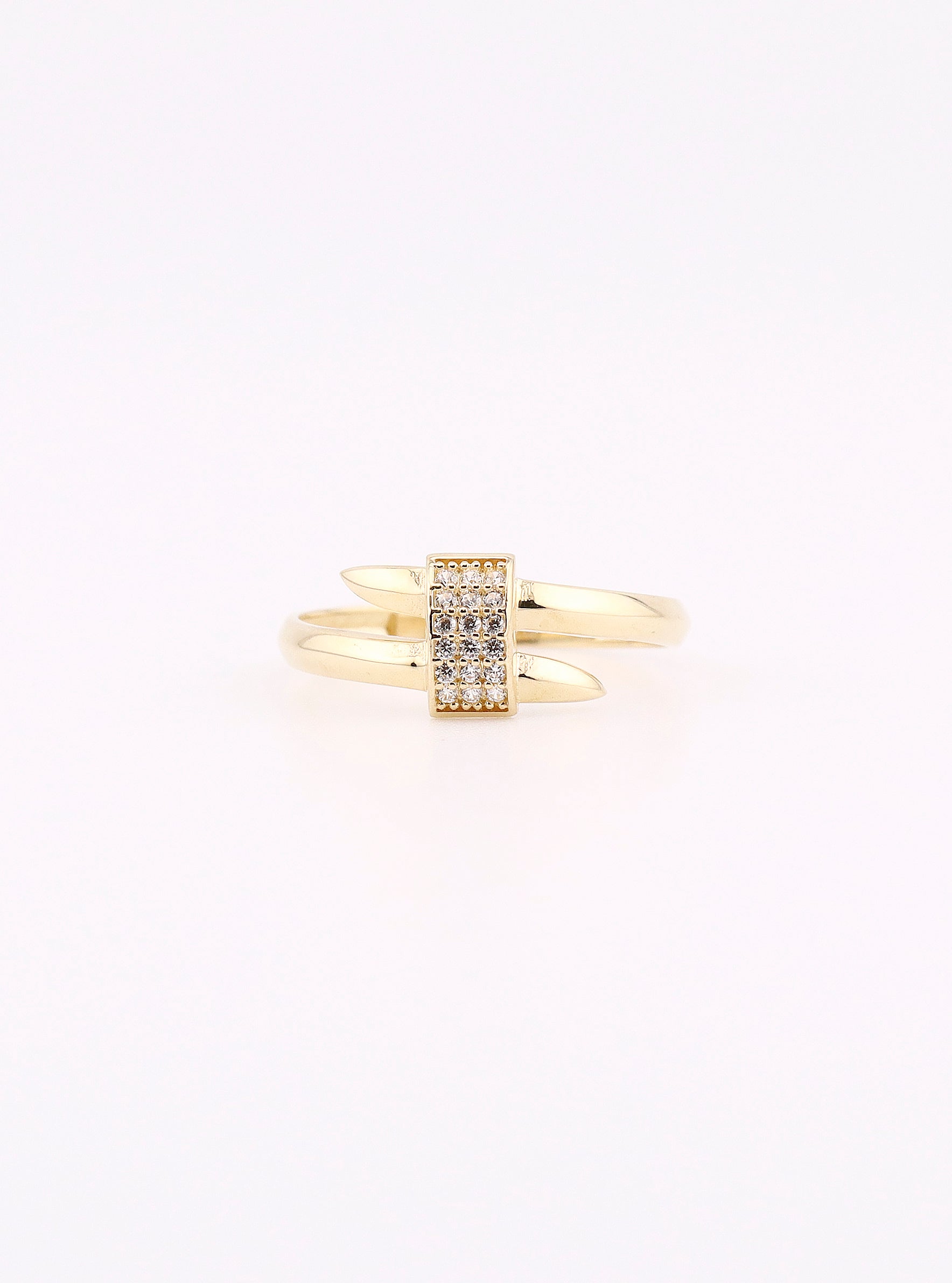 Anillo de Oro Picos con Piedras de 14K