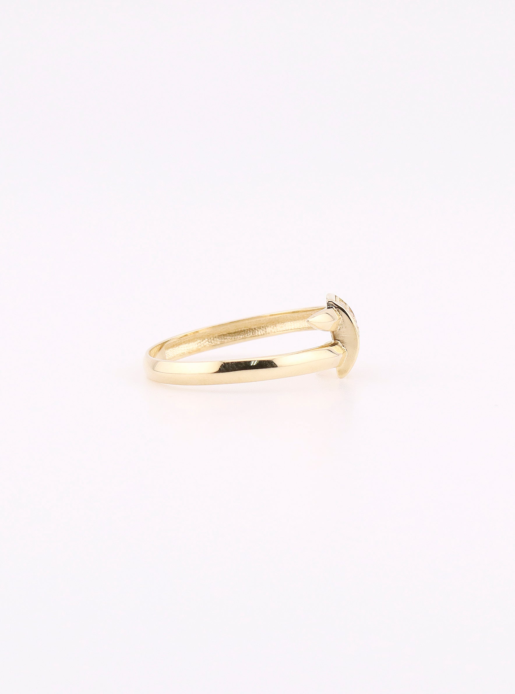 Anillo de Oro Picos con Piedras de 14K