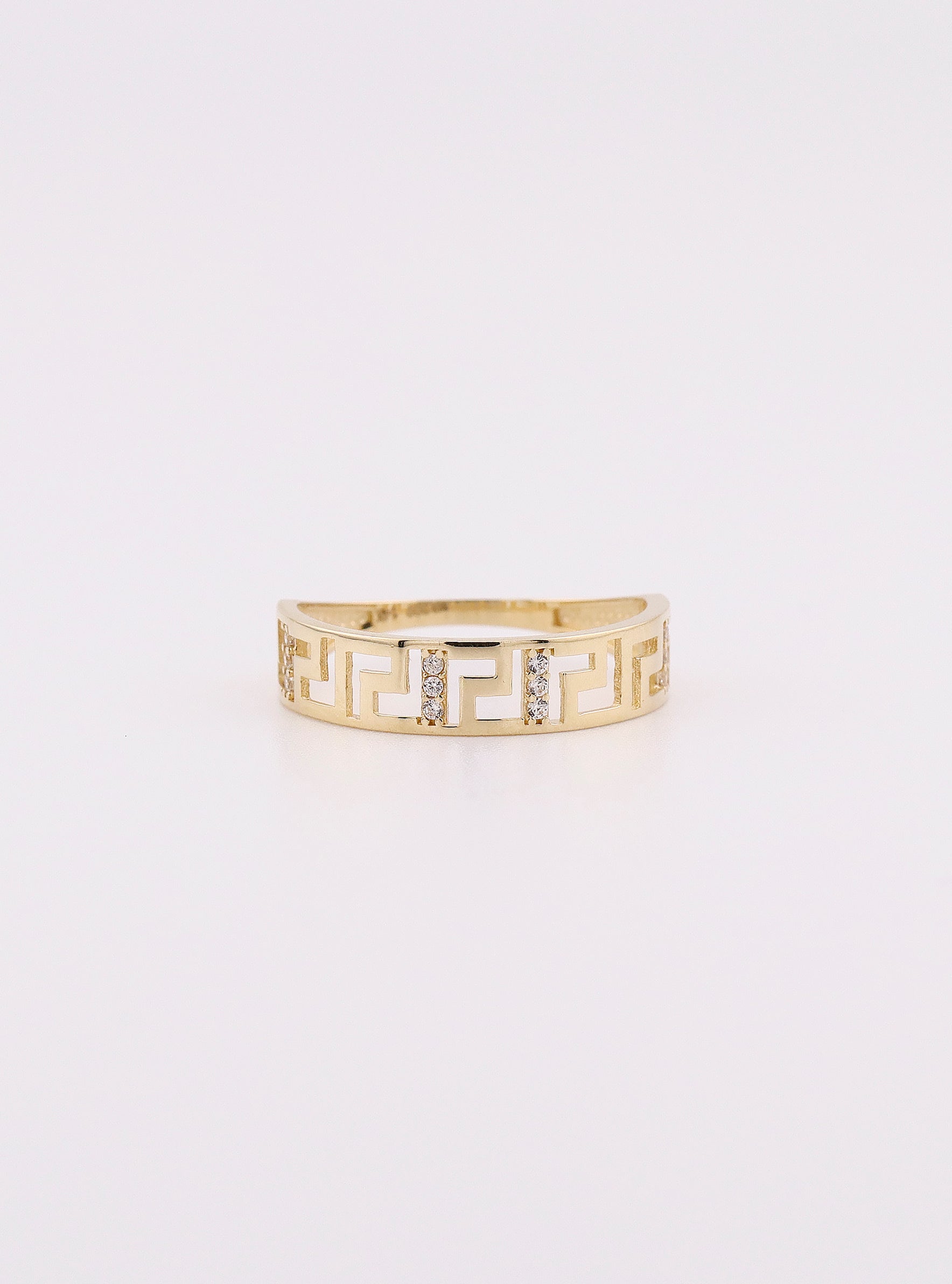 Anillo de Oro Griego con Piedras de 14K