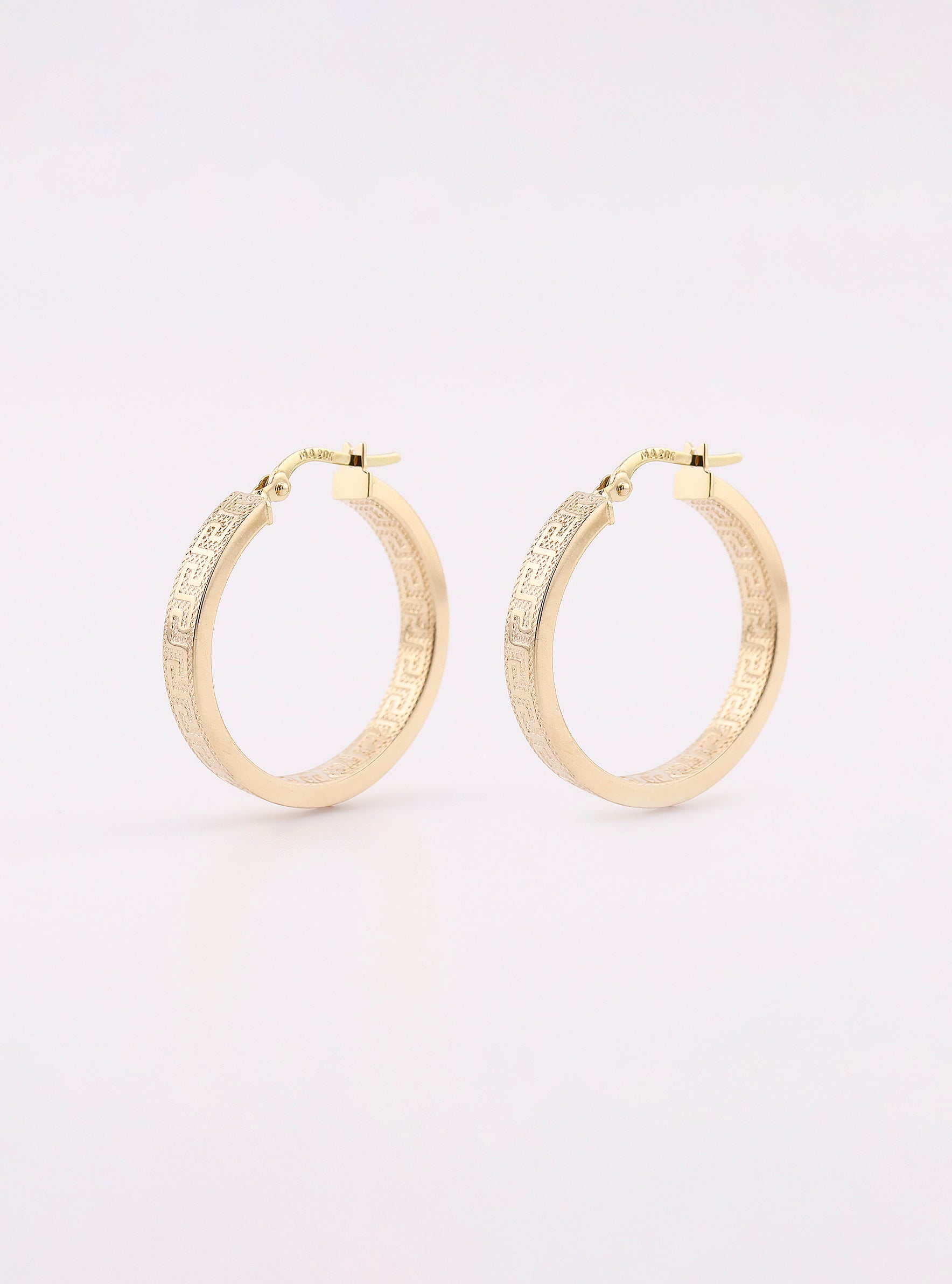 Arracadas de Oro Griegas Puntos de 14K