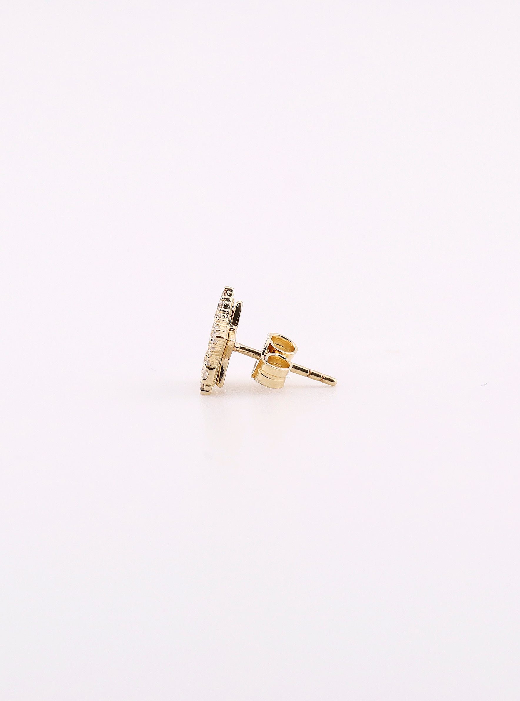 Aretes de Oro Estrella con Piedras de 14K