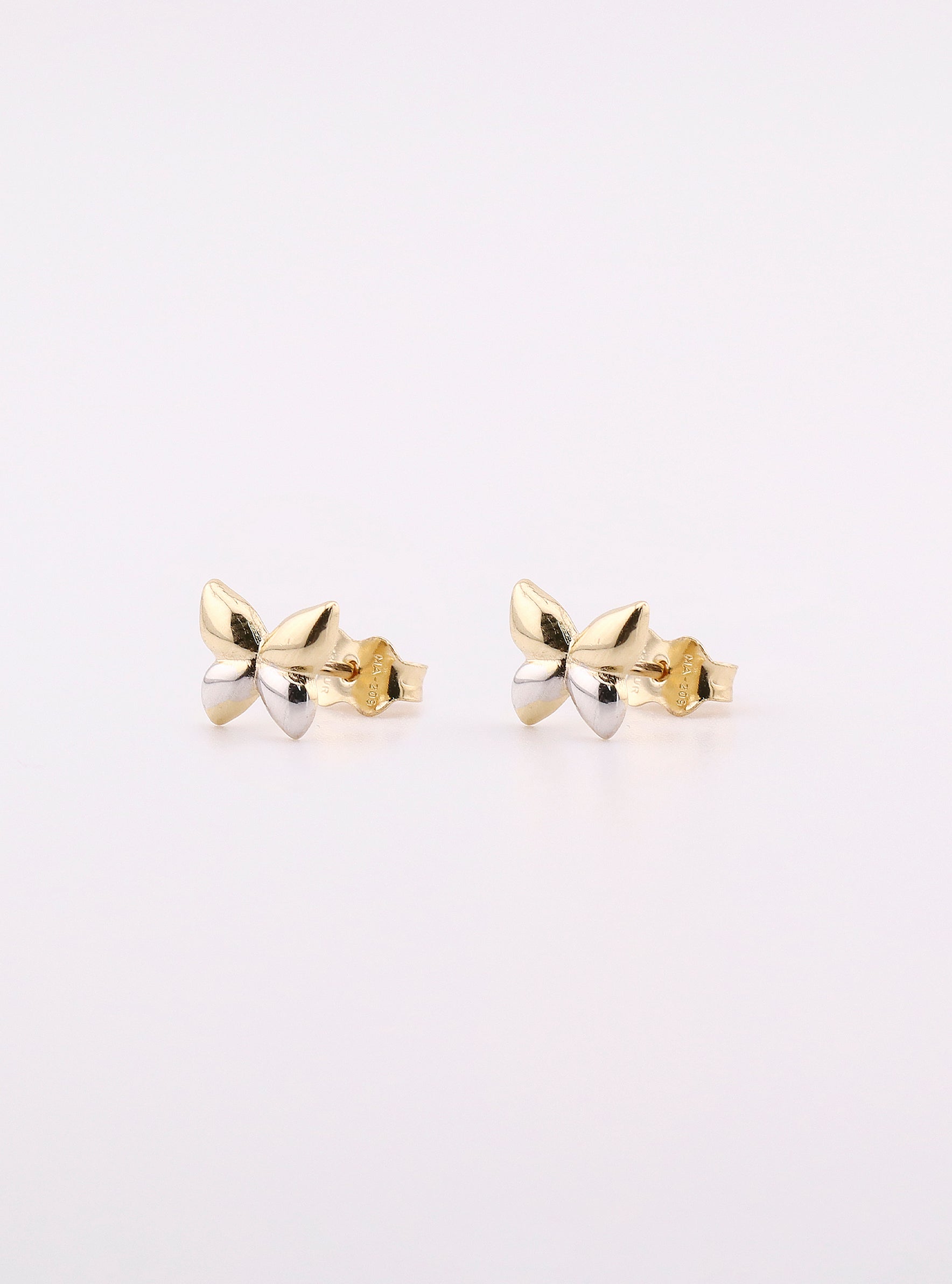 Aretes de Oro Mariposa Tonos de 14K