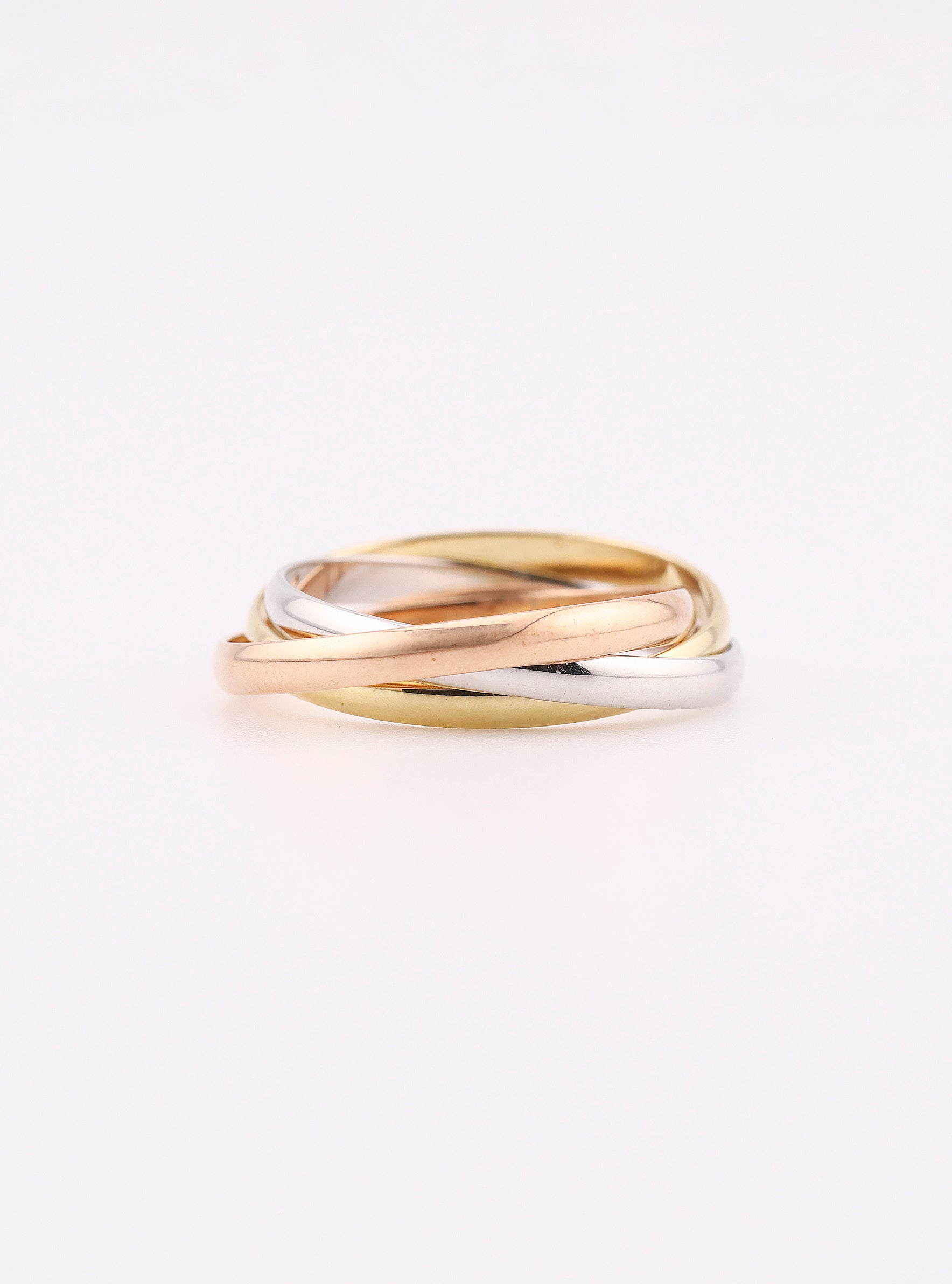 Anillo de Oro Triple en Tonos de 14K