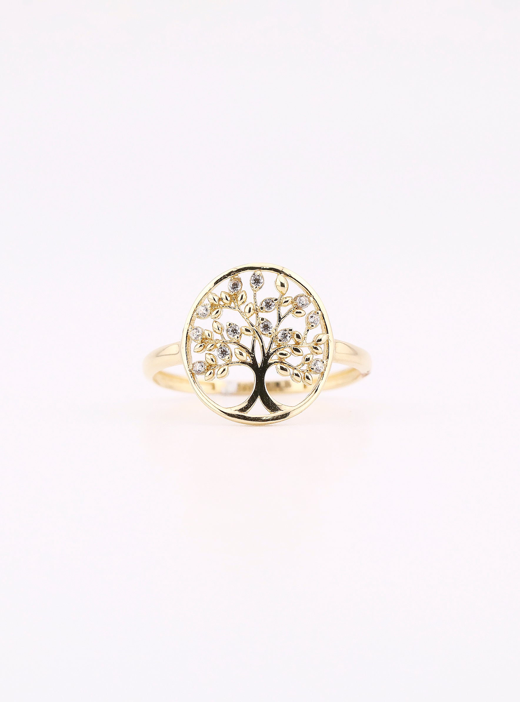 Anillo de Oro Árbol de la Vida de 14K