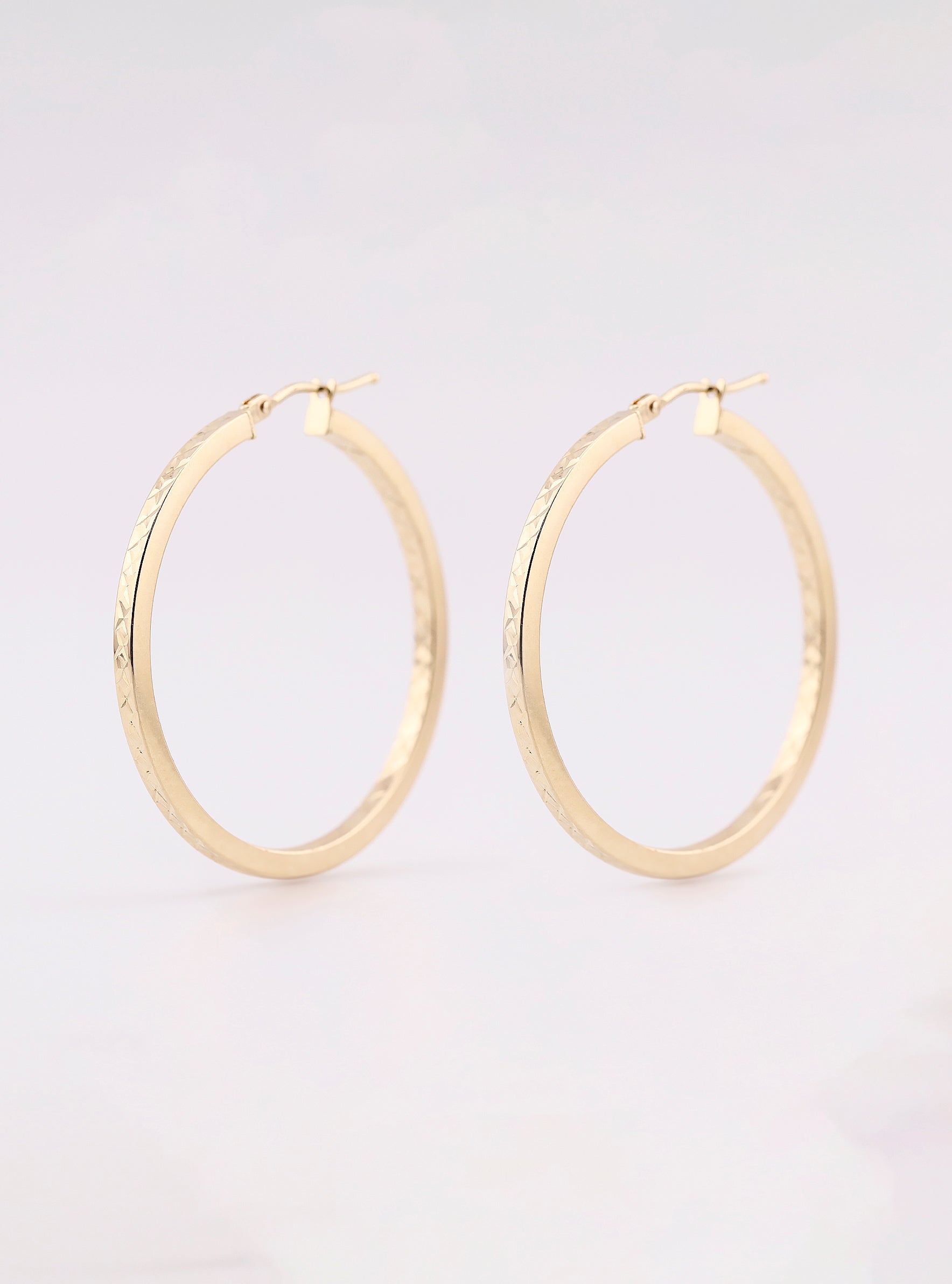 Arracadas de Oro Relimadas de 14K