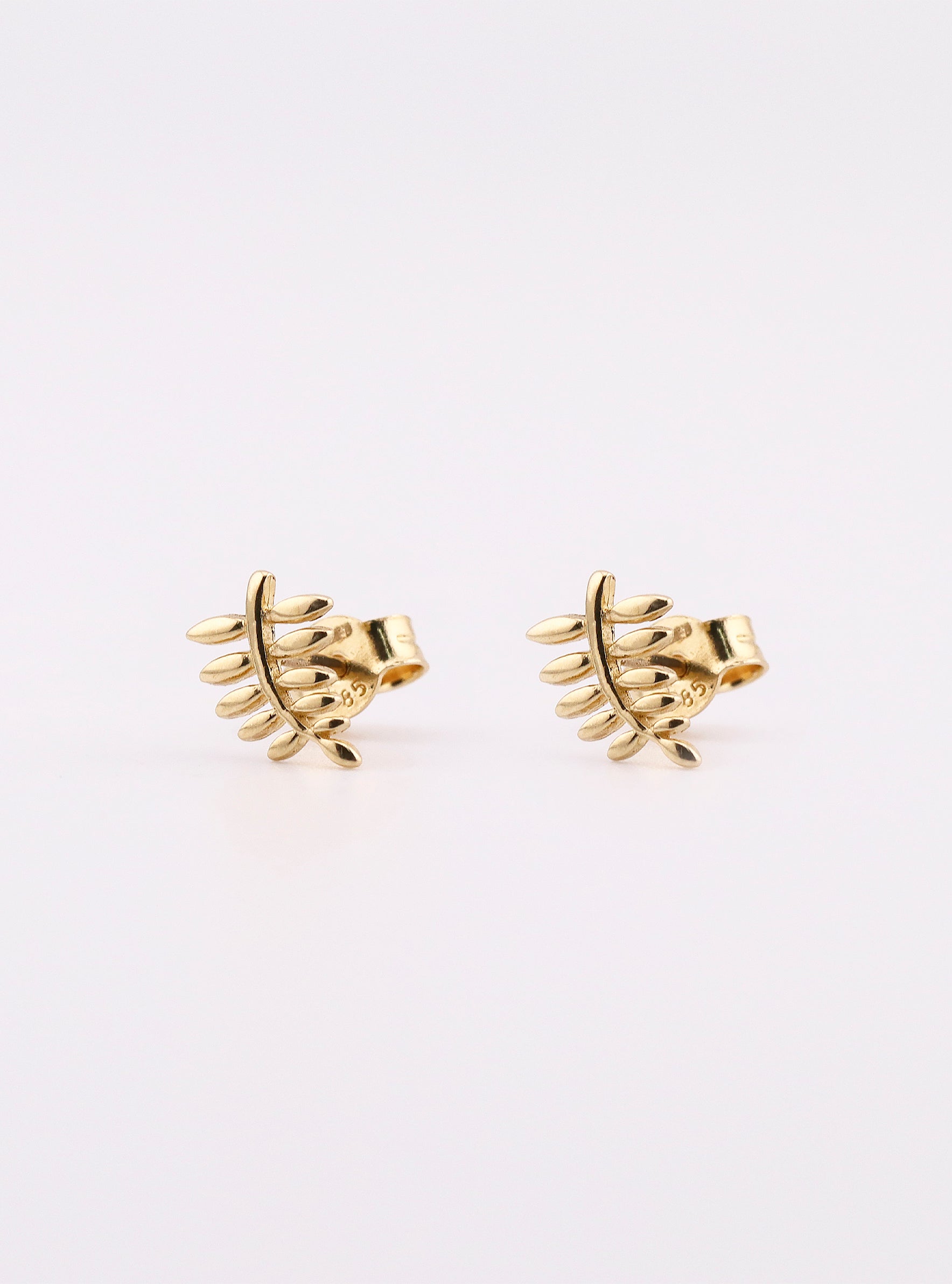 Aretes de Oro Hojas de 14K