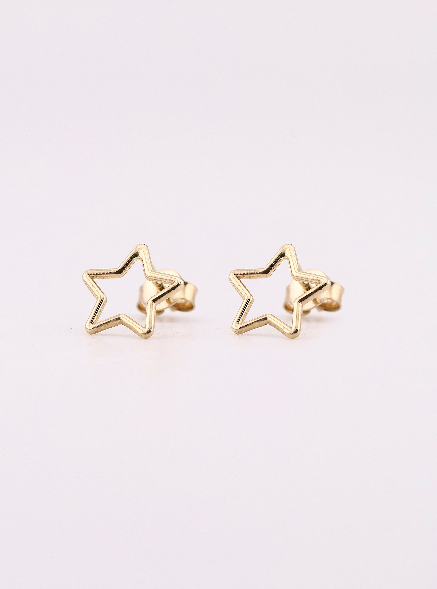 Aretes de Oro Estrella de 14K