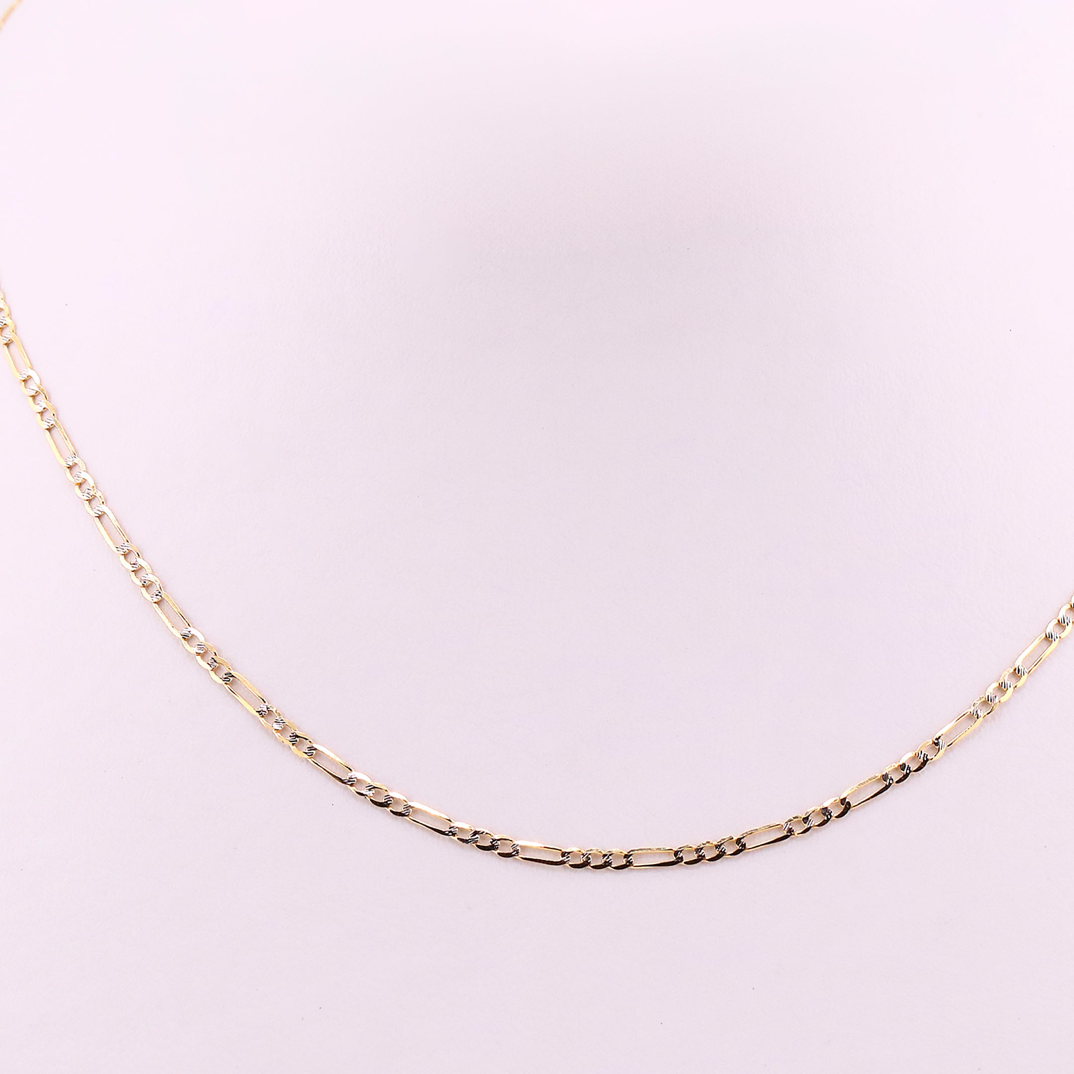 Cadena 3x1 Diamantada en Oro de 14K