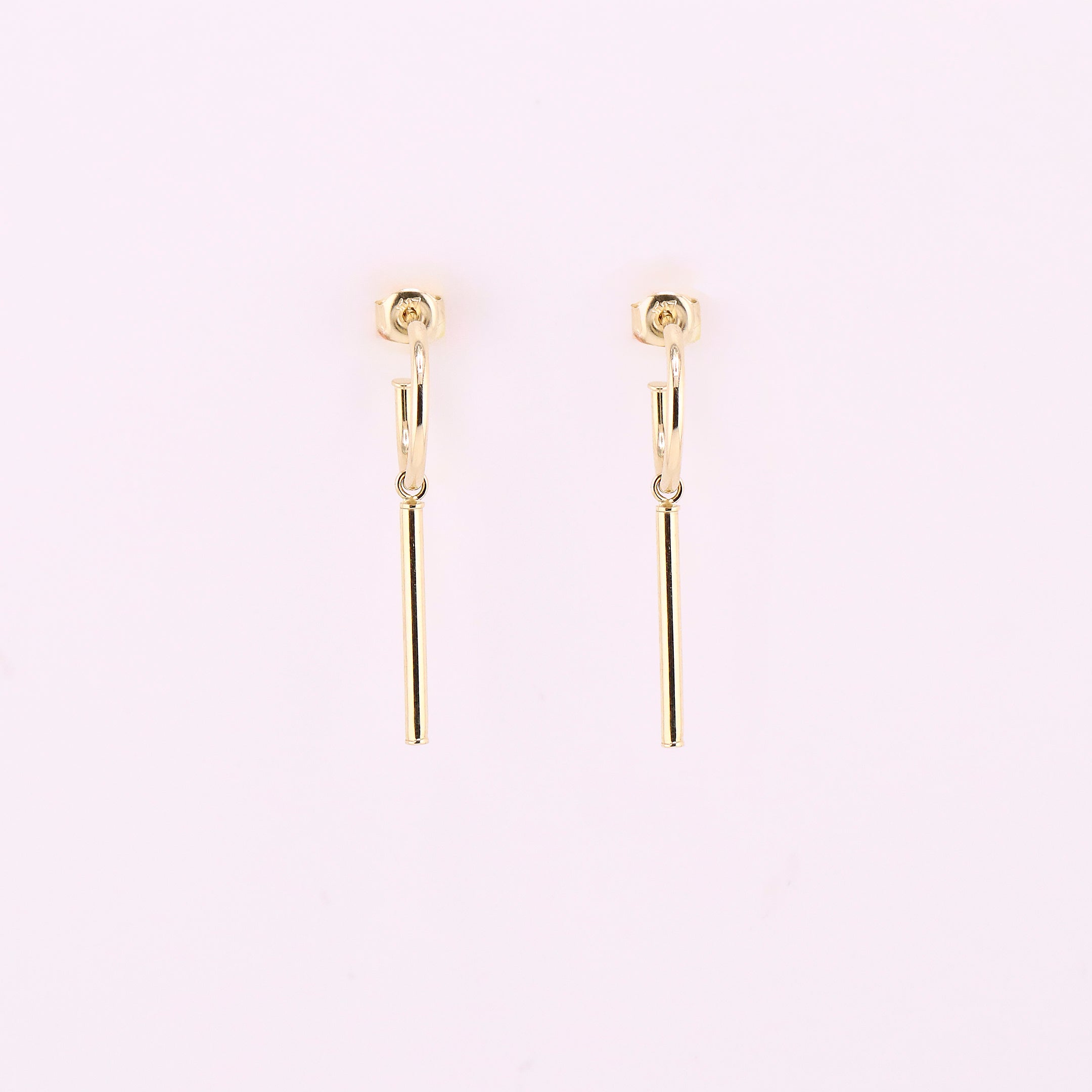 Aretes Barra en Oro de 10K