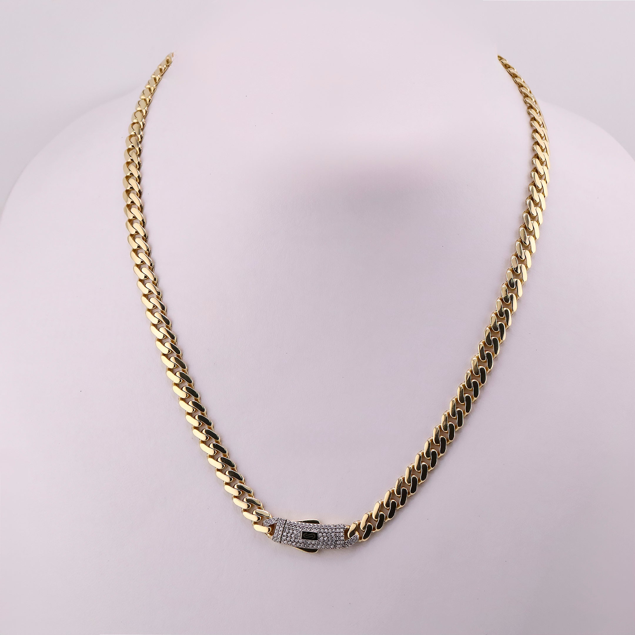 Cadena Monaco Chain en Oro de 10K
