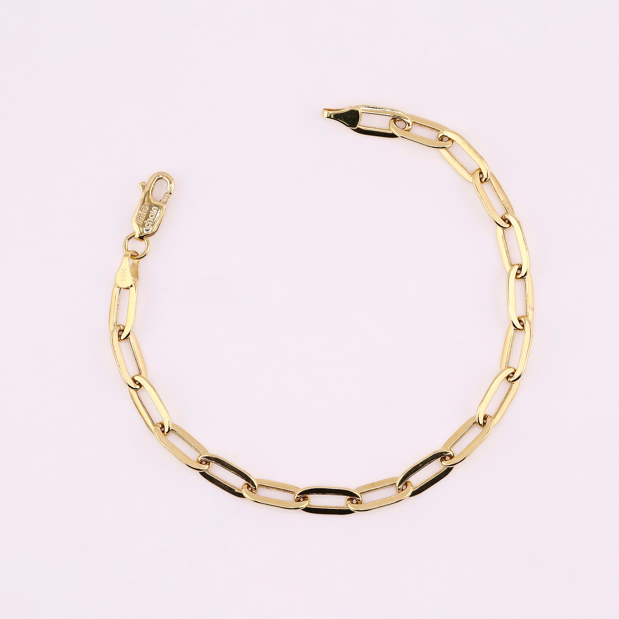 Pulsera Clip en Oro de 14K