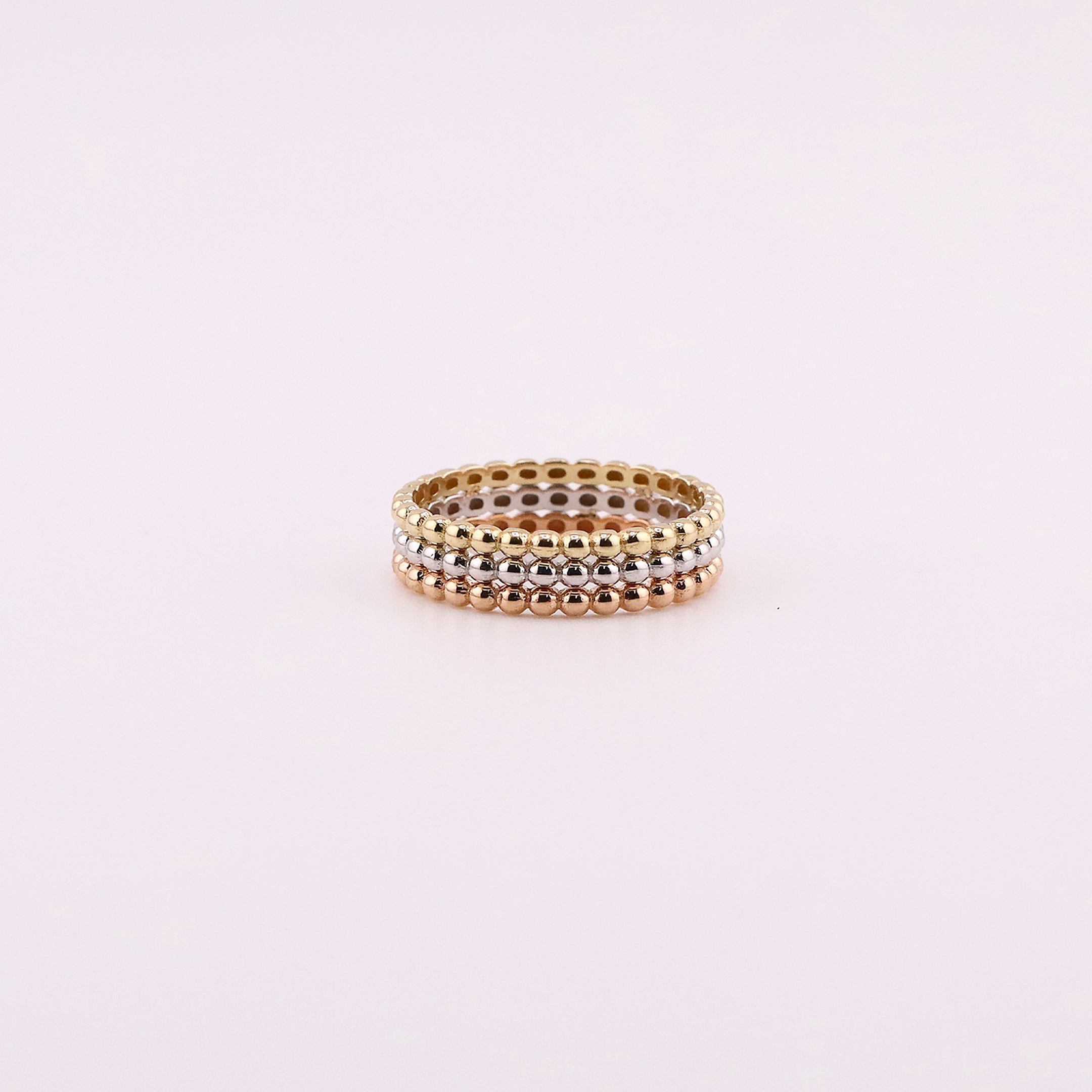 Anillo Triple Tonos de Oro en 14K