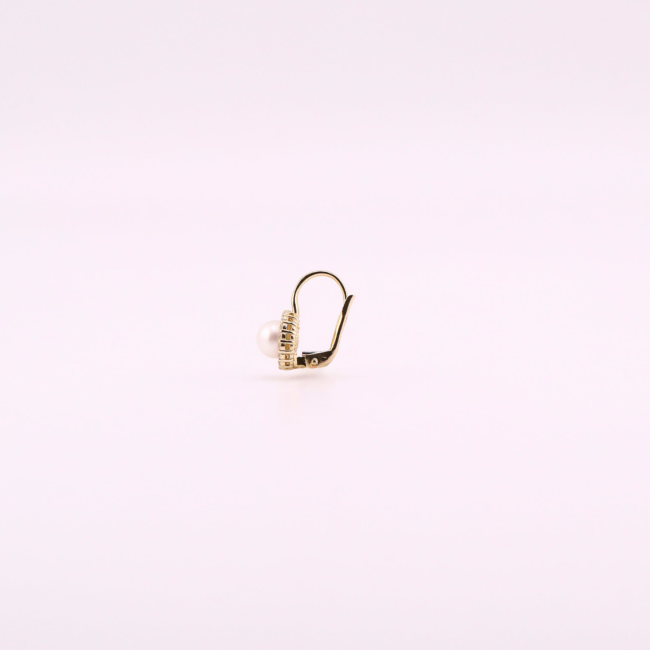 Aretes de Oro Perla de 14K