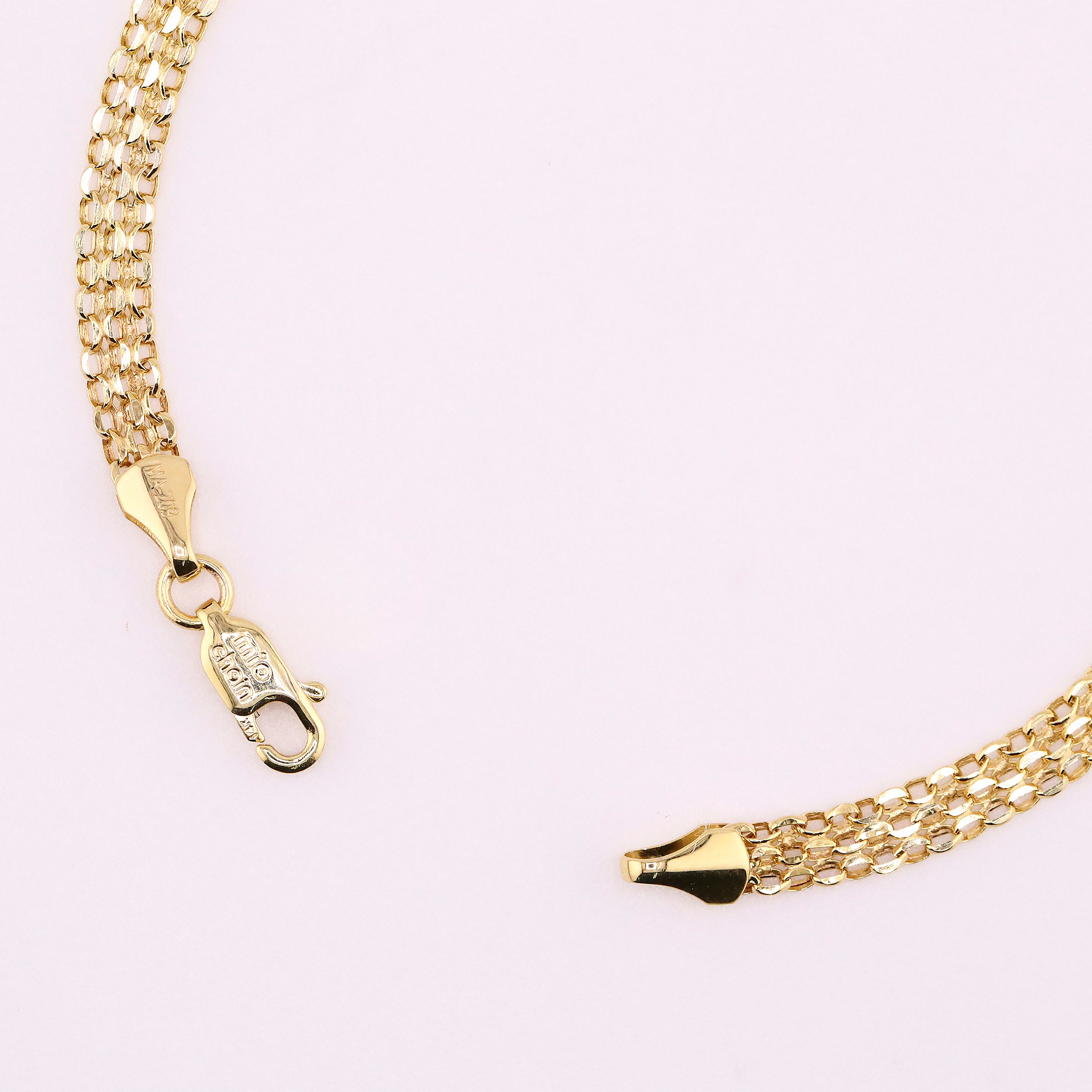 Pulso Triple Tejido en Oro de 14K