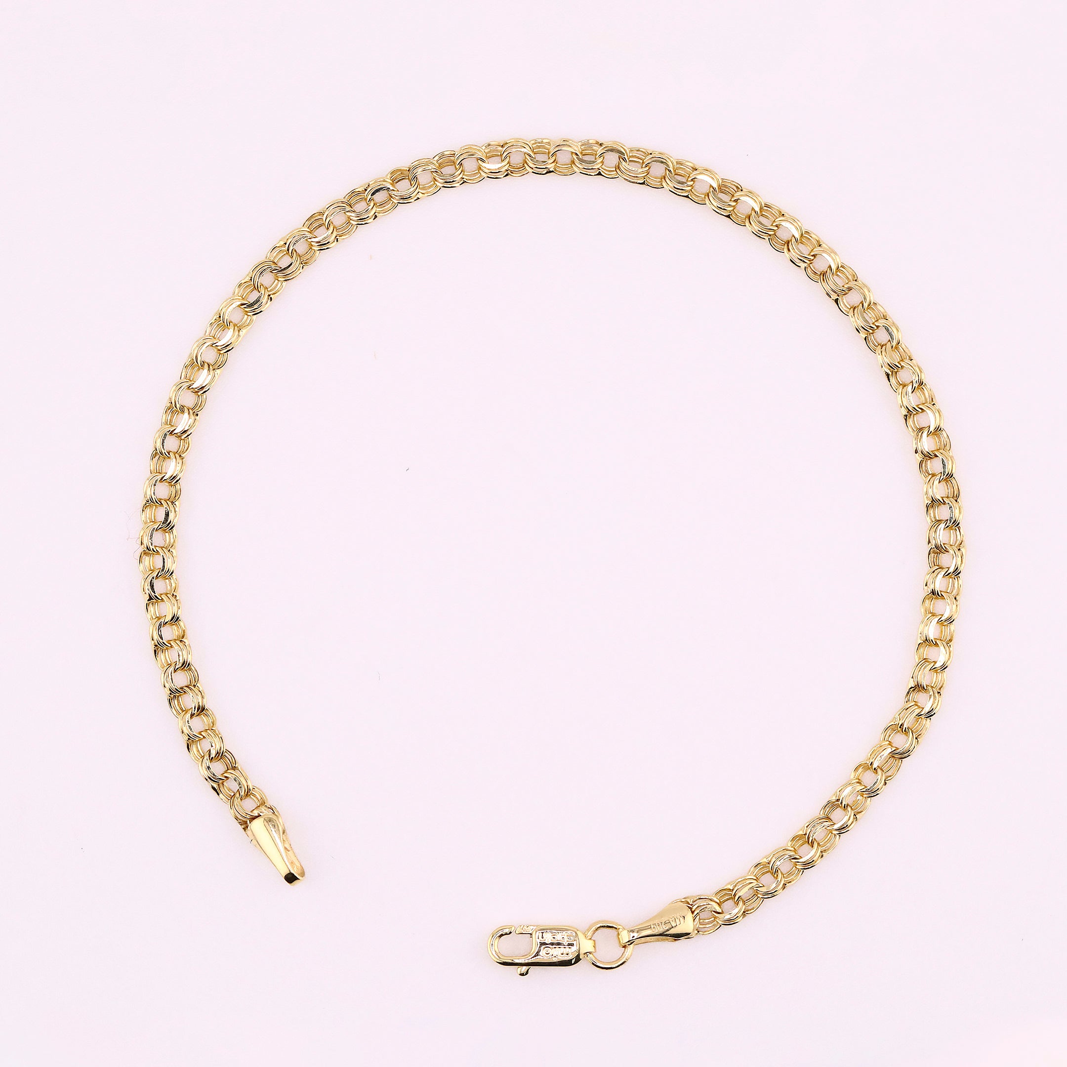 Pulso Tejido Entrelazado en Oro de 14K