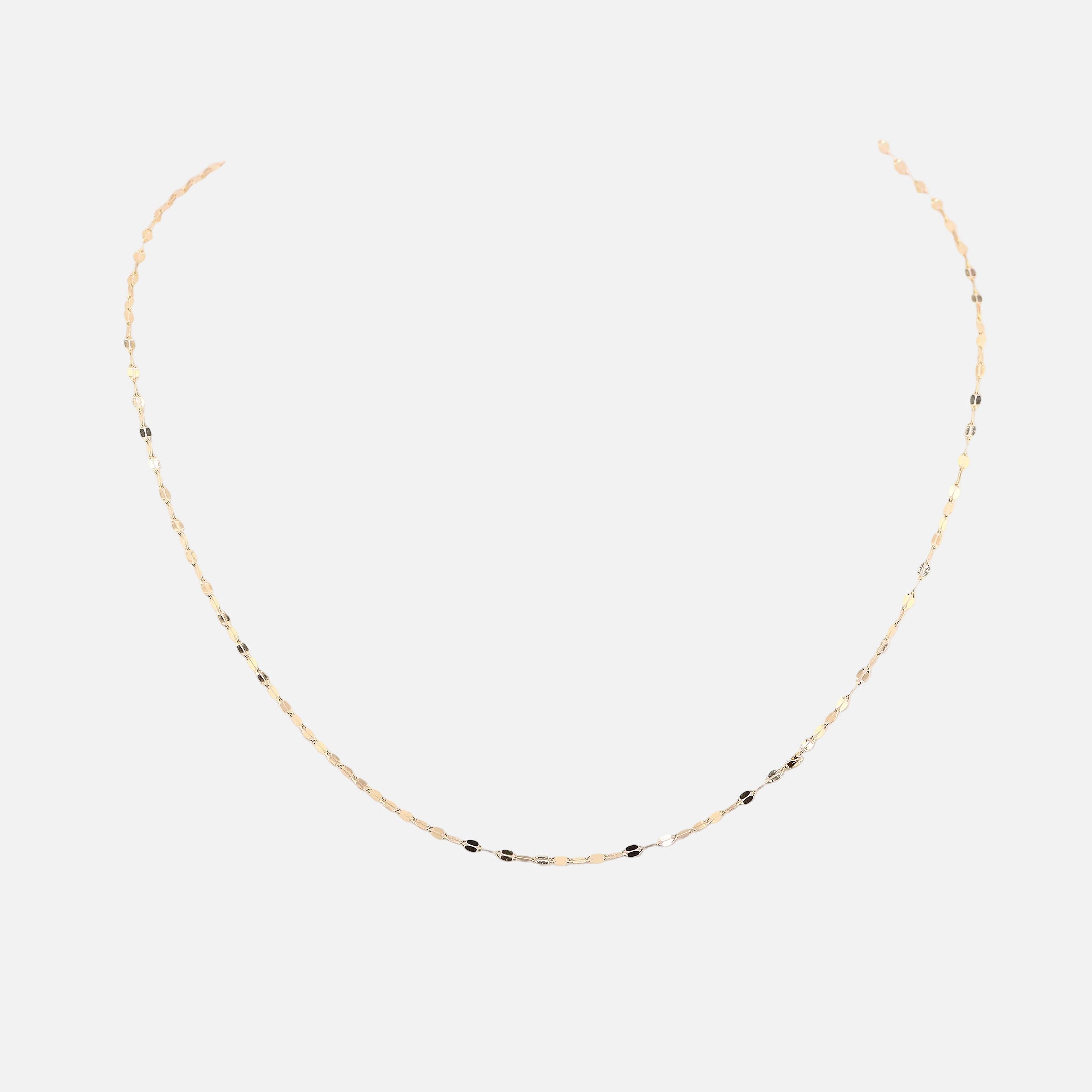 Cadena Granito Café Tonos en Oro de 14K