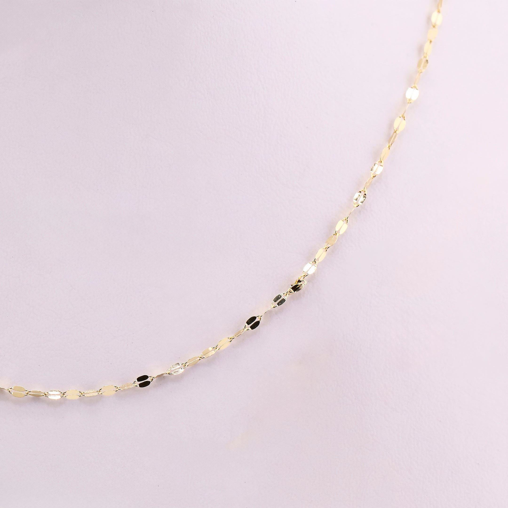 Cadena Granito de Café Tonos en Oro de 14K