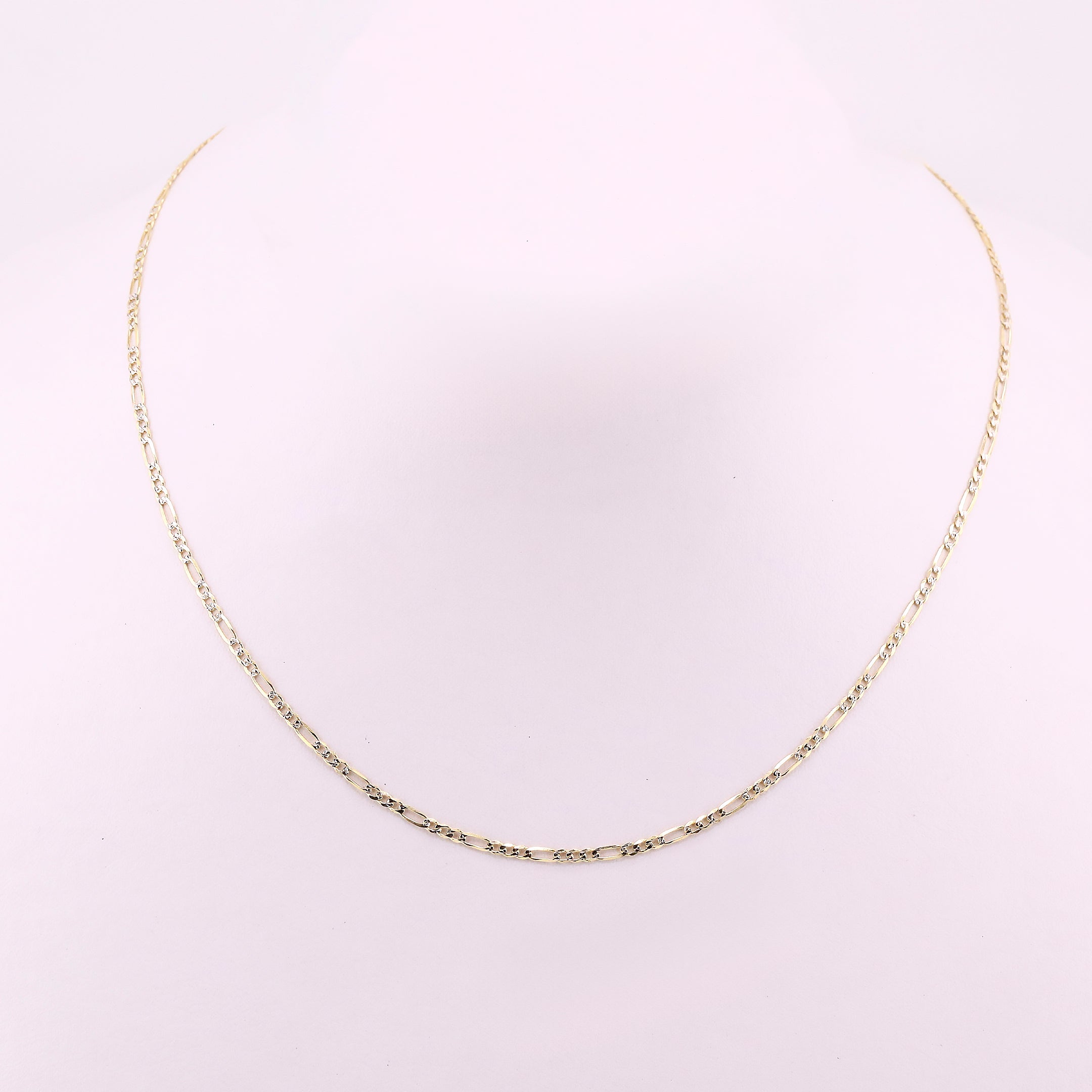 Cadena 3x1 Diamantada en Oro de 14K