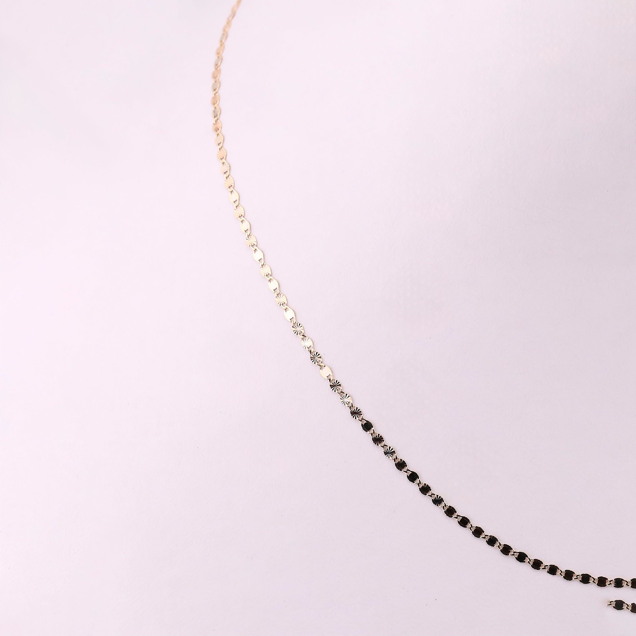 Cadena Tejido Italiano en Oro de 14K