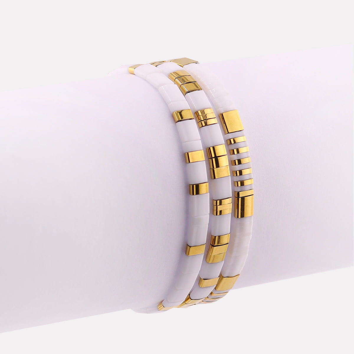 Set Pulseras Miyuki Gold