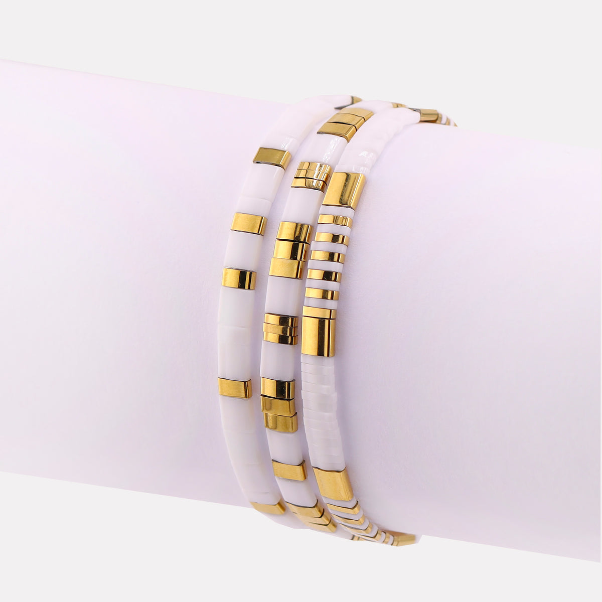 Set Pulseras Miyuki Gold