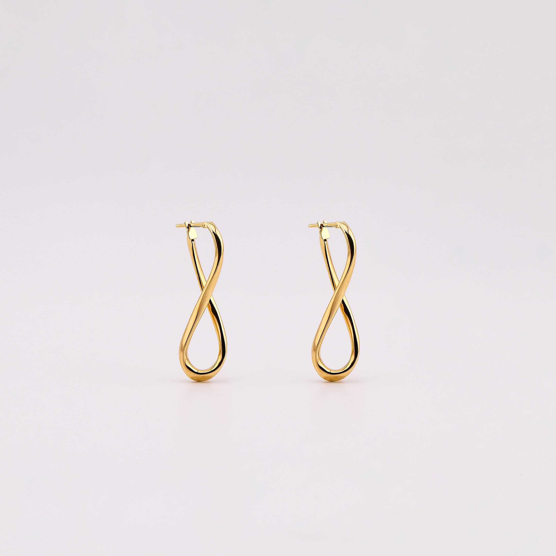 Arracadas Infinito en Oro de 14K