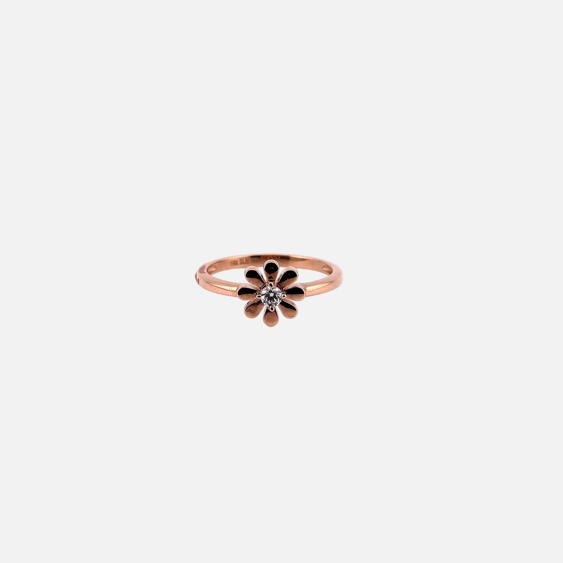 Anillo Flor en Oro Rosa de 14K