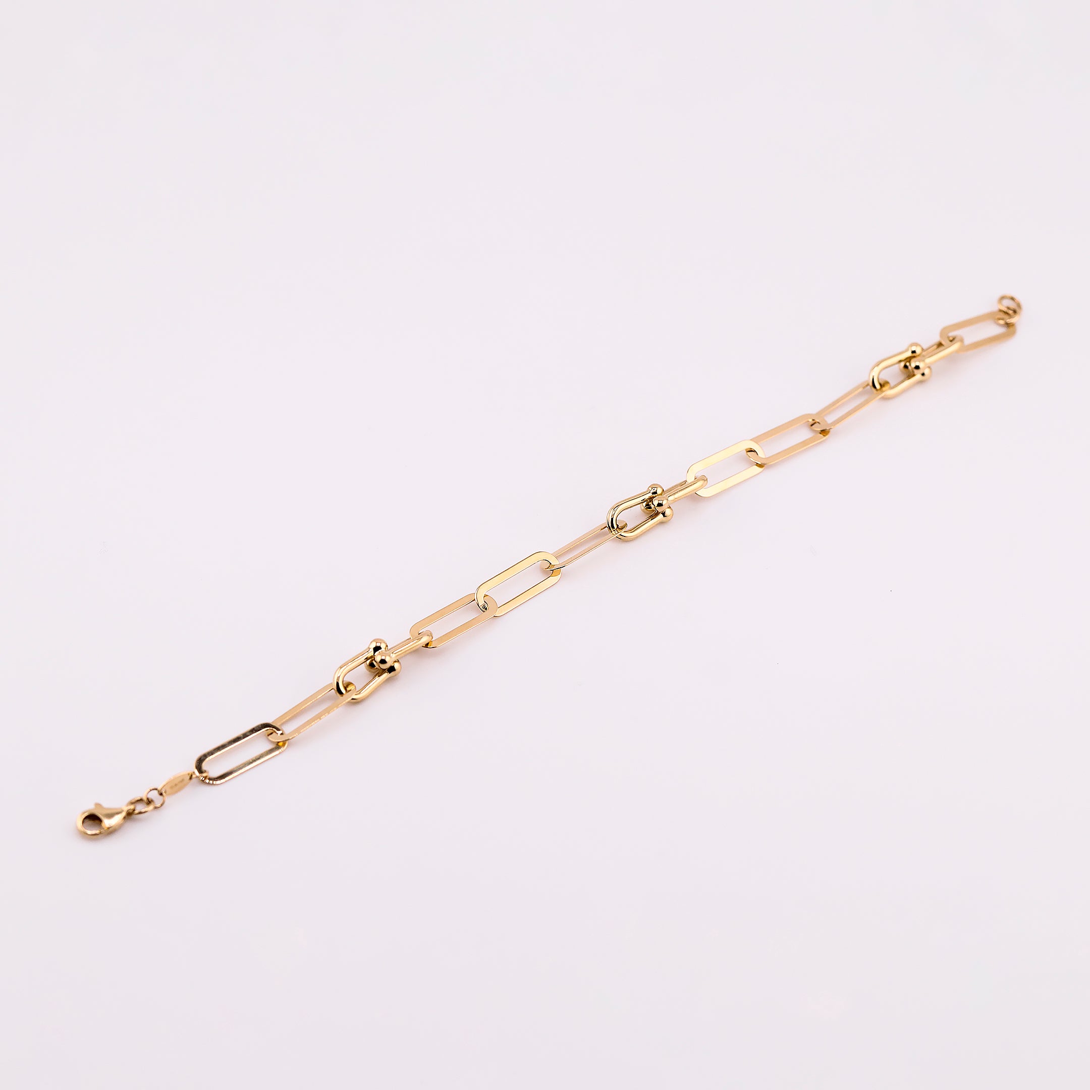 Pulsera Tejido 3x1 en Oro de 14K