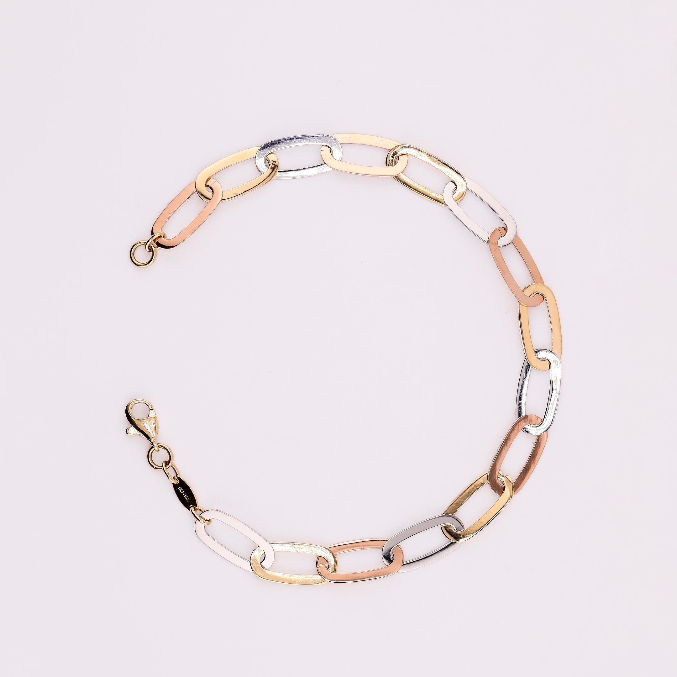 Pulsera Clip Tonos en Oro de 14K