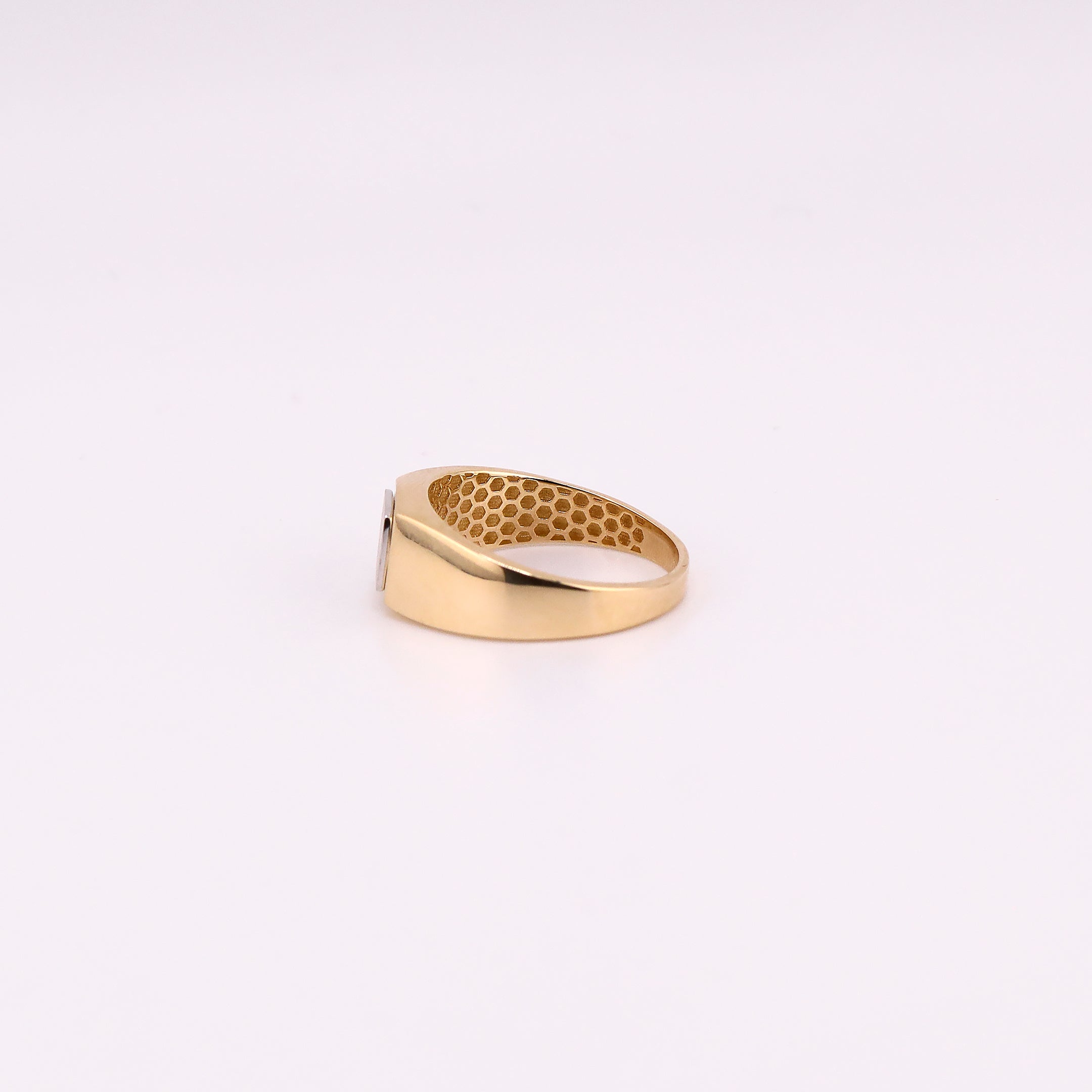 Anillo Caballero Sello en Oro de 14K