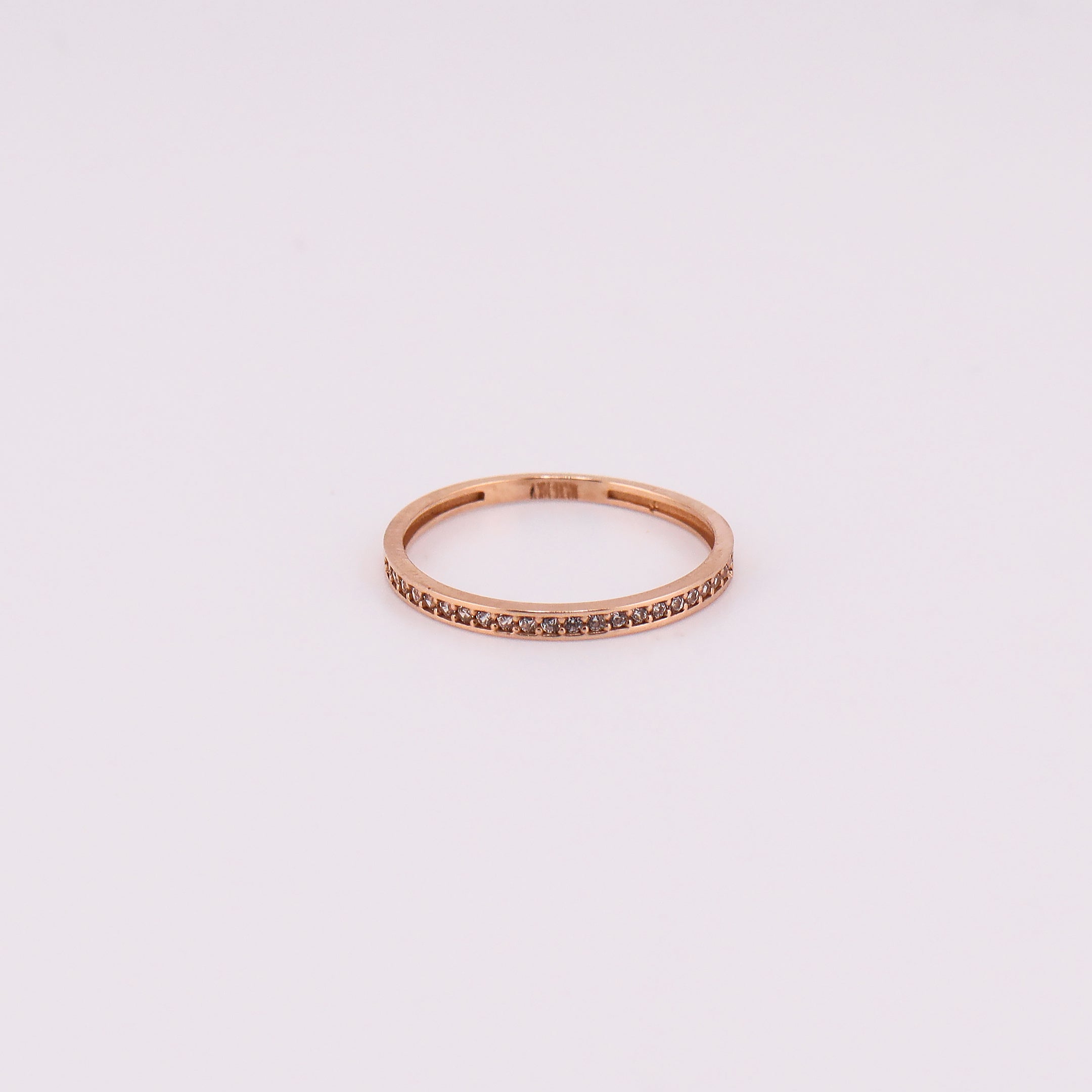 Anillo Media Churumbela en Oro Rosa de 14K