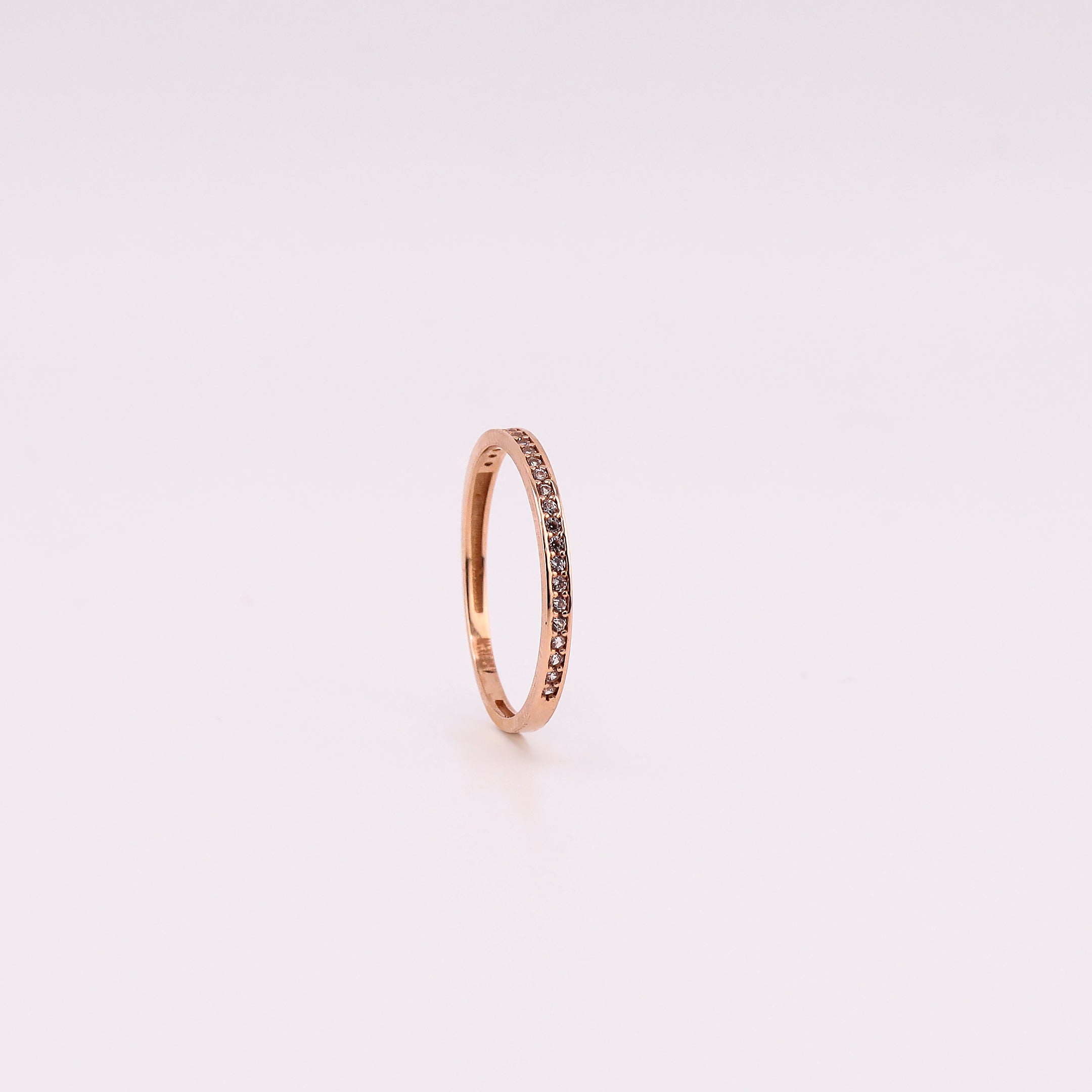 Anillo Media Churumbela en Oro Rosa de 14K