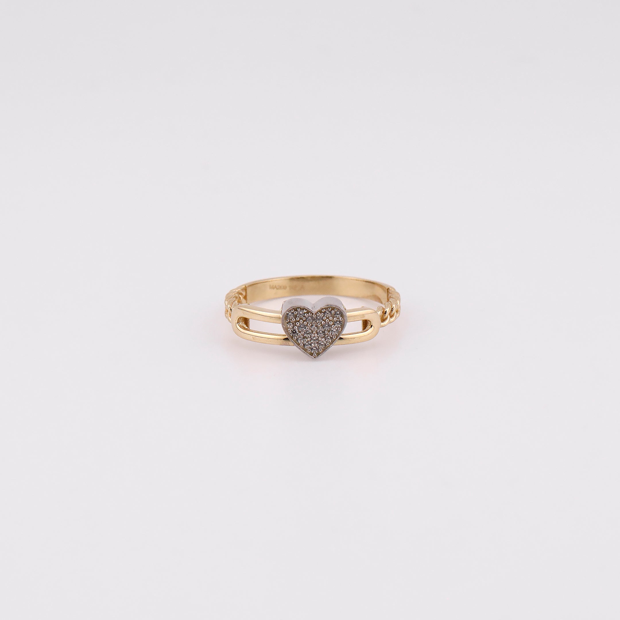 Anillo Corazón Movible en Oro de 10K