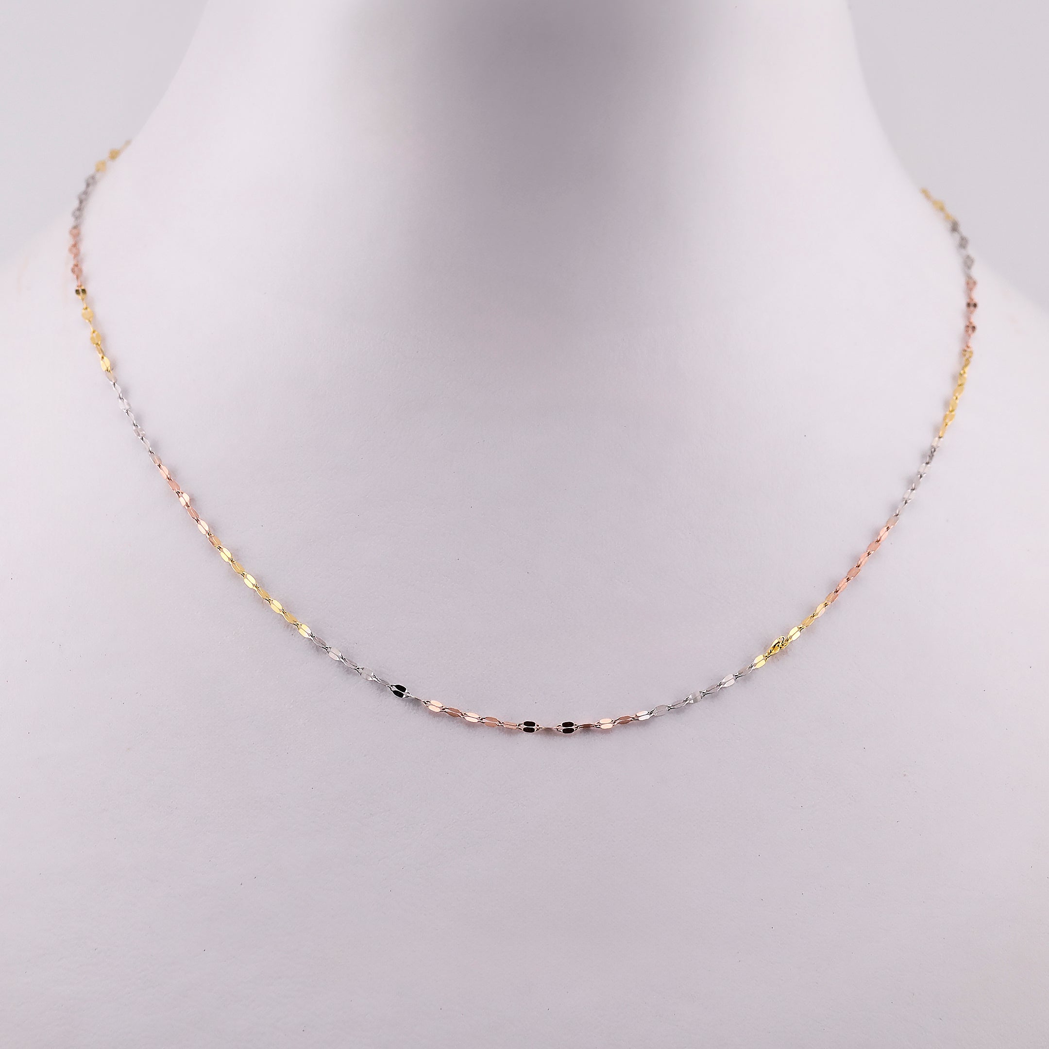 Cadena Granito Café Tonos en Oro de 10K