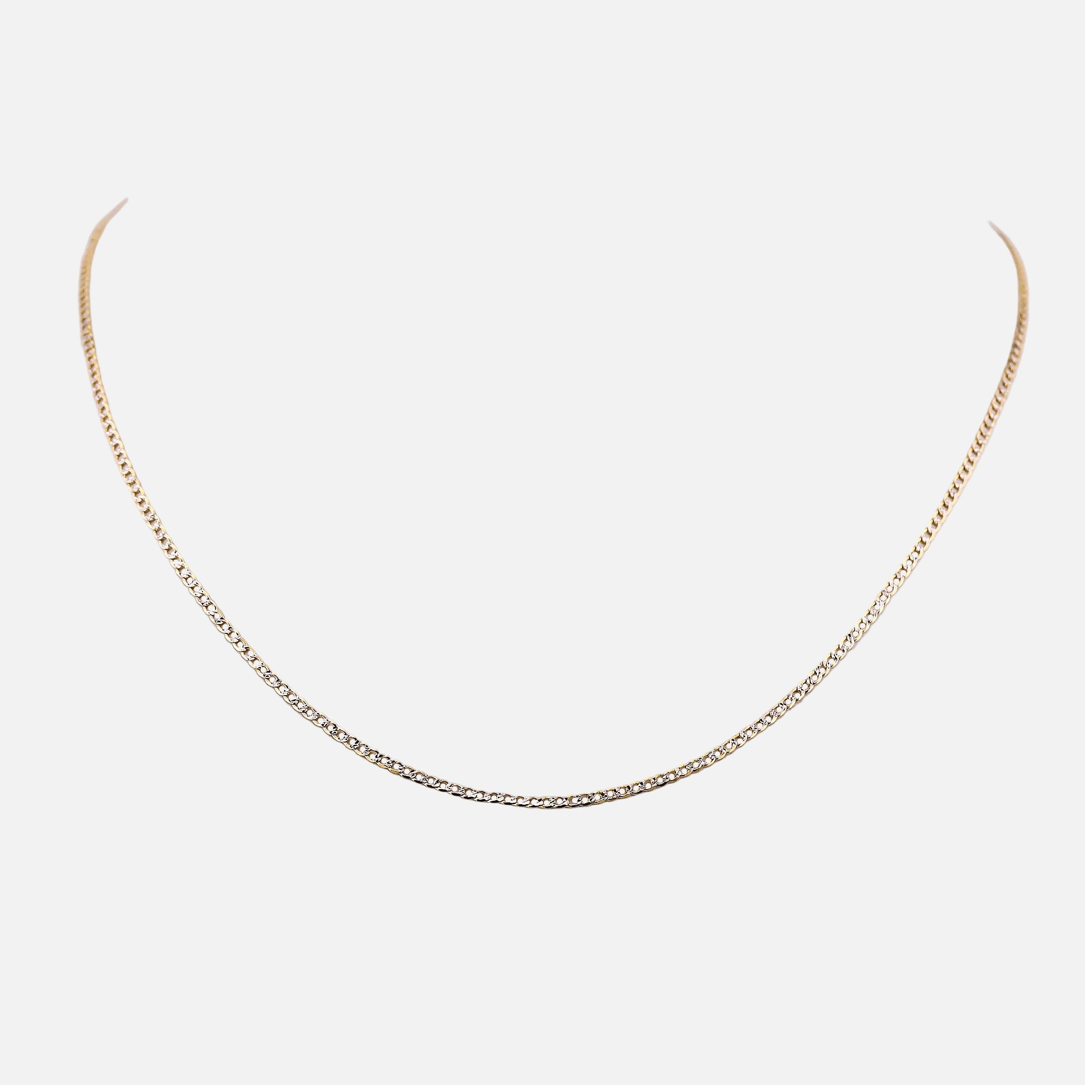 Cadena Eslabón Diamantado en Oro de 14K
