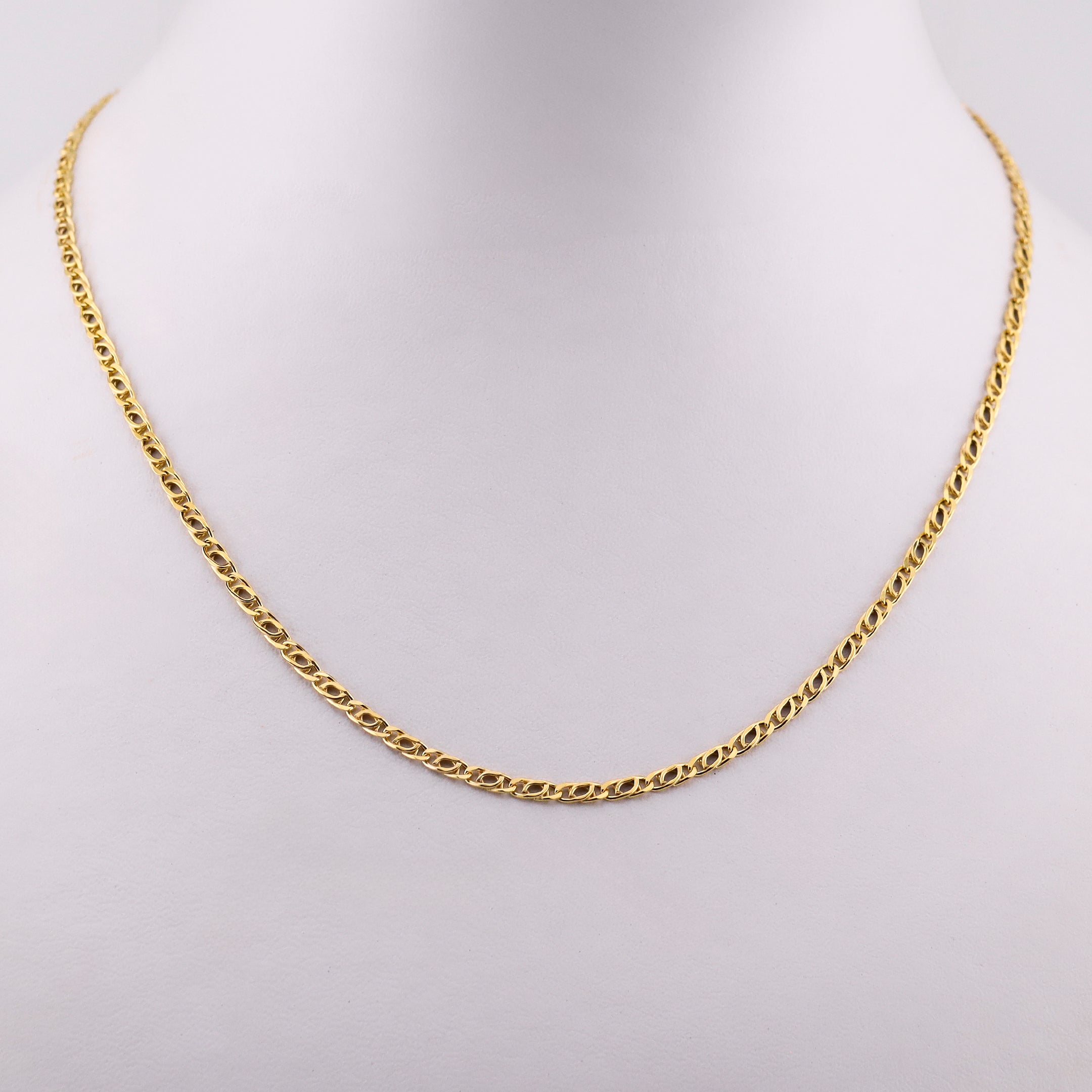 Cadena Tejido Ojo De Tigre en Oro de 10K