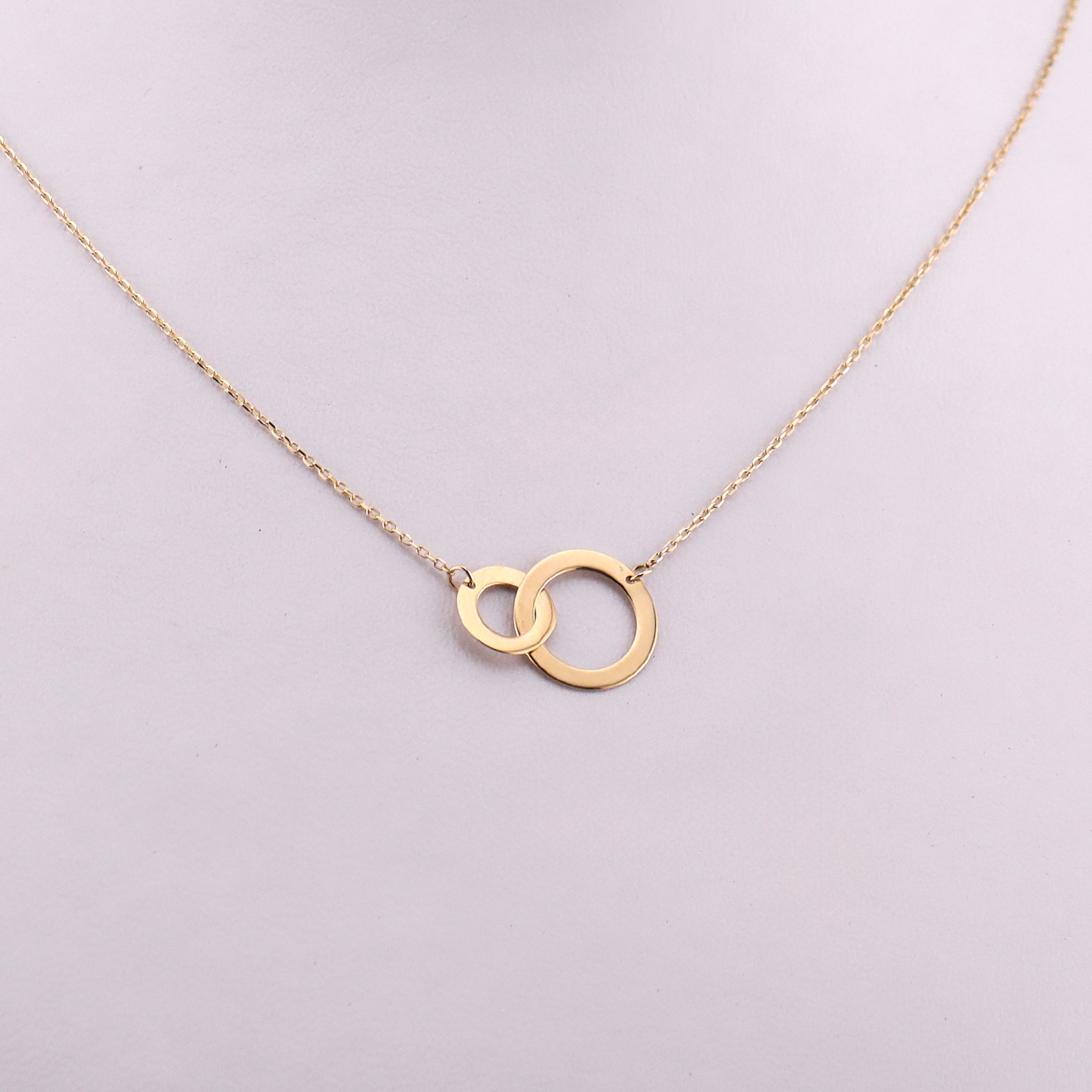 Gargantilla Aros Encontrados en Oro de 14K