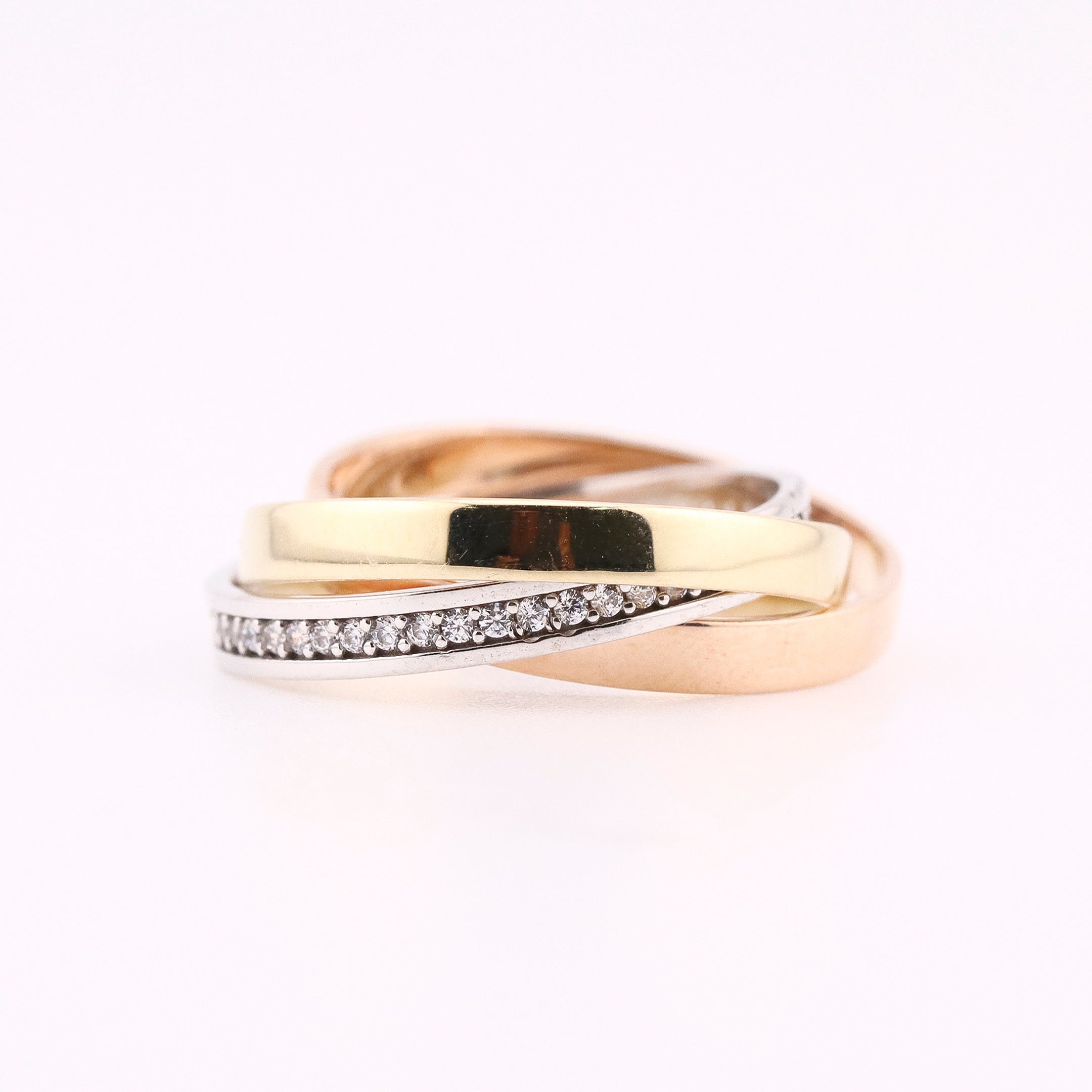 Anillo Triple Lazos en Oro de 14K