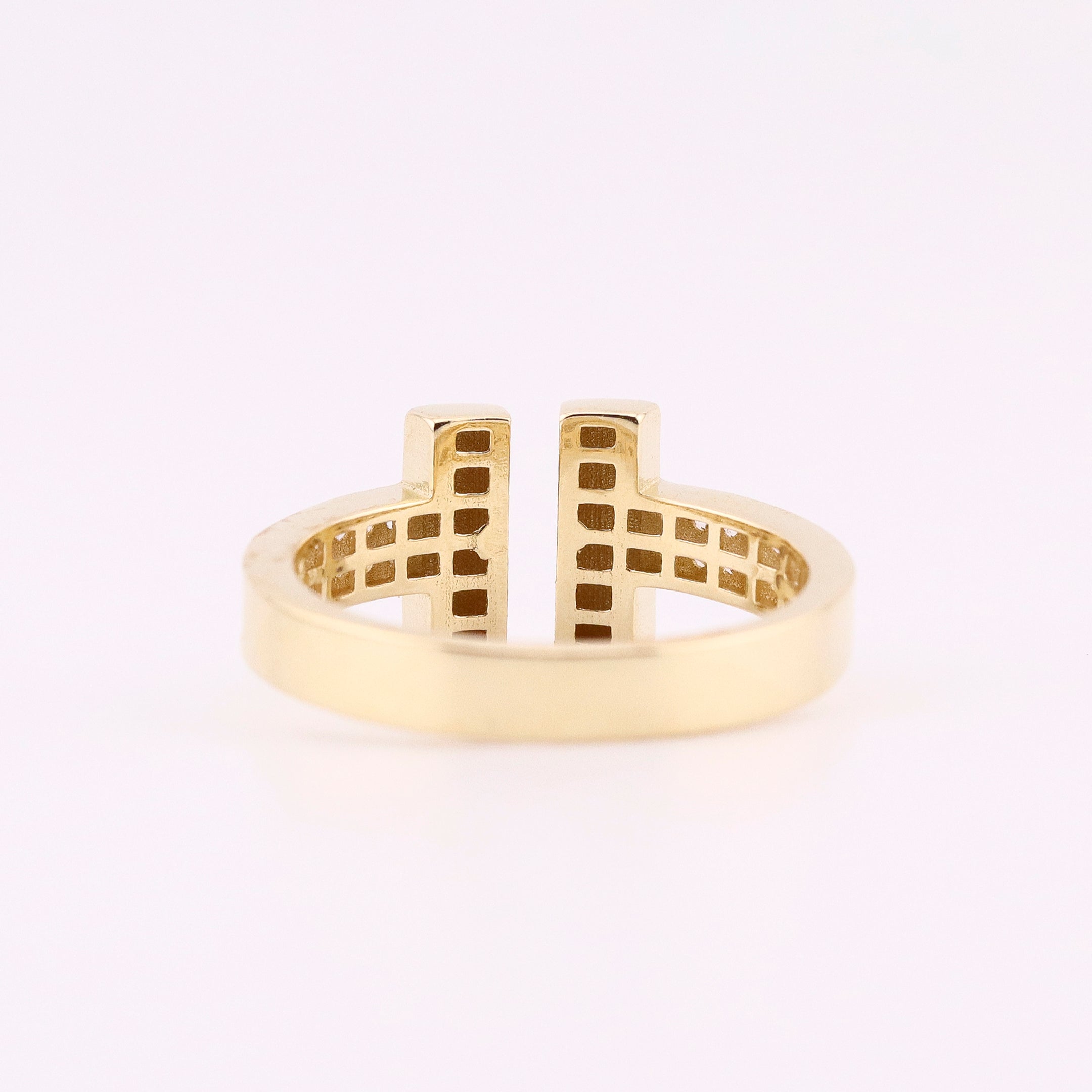 Anillo de Oro Doble Barra de 14K