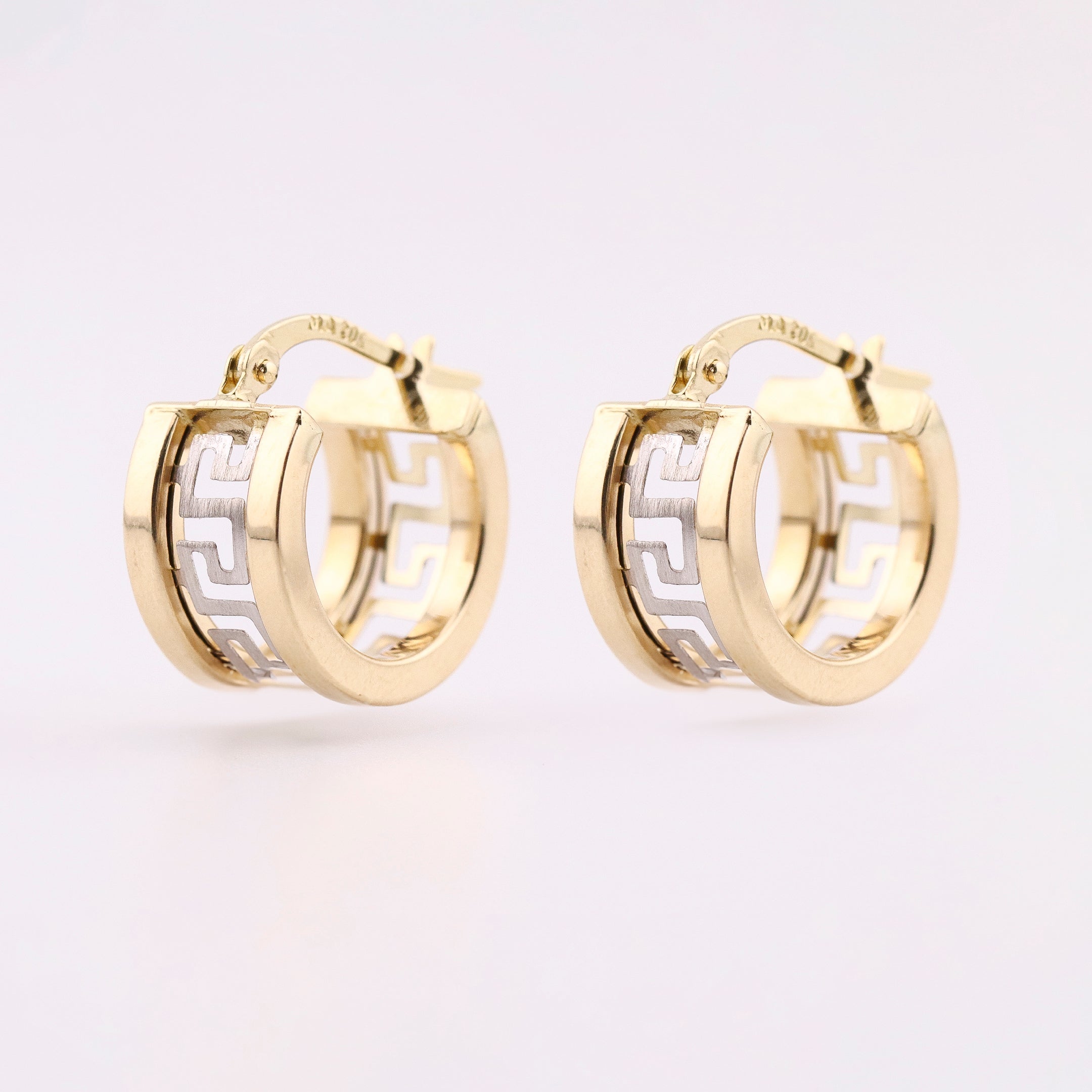 Arracadas de Oro Griegas de 14K
