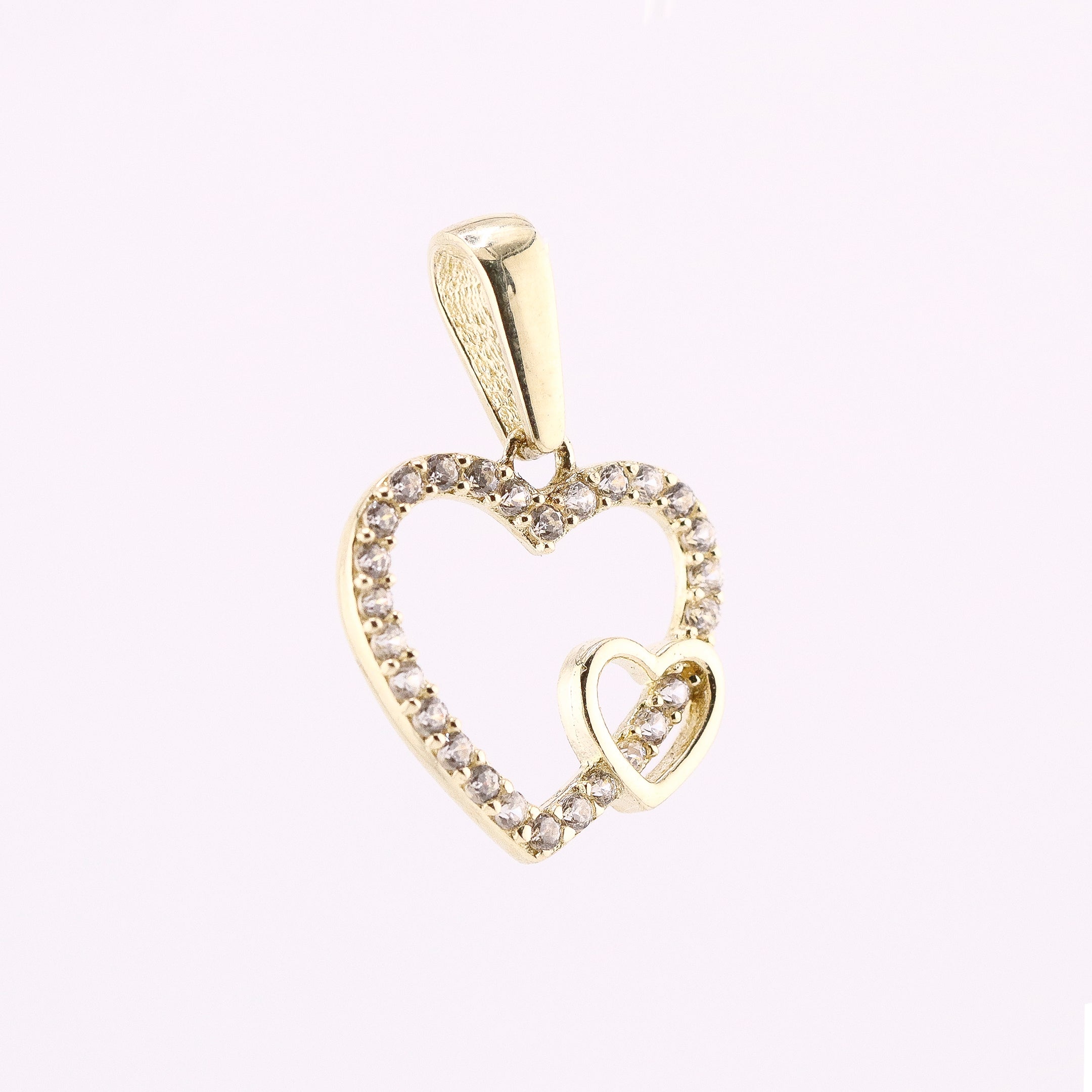 Dije de Oro Doble Corazón de 10K