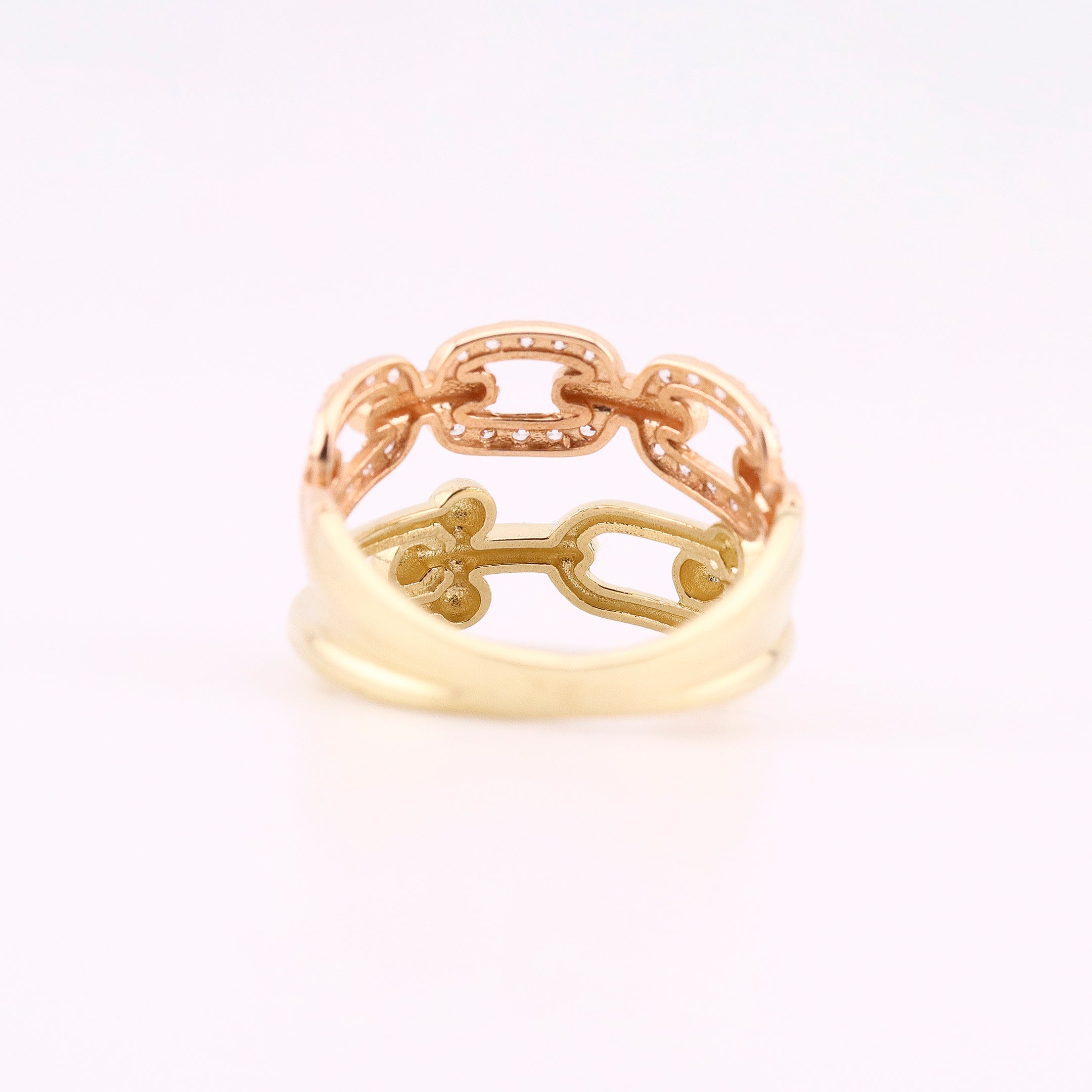 Anillo Doble Enlazado en Oro de 14K