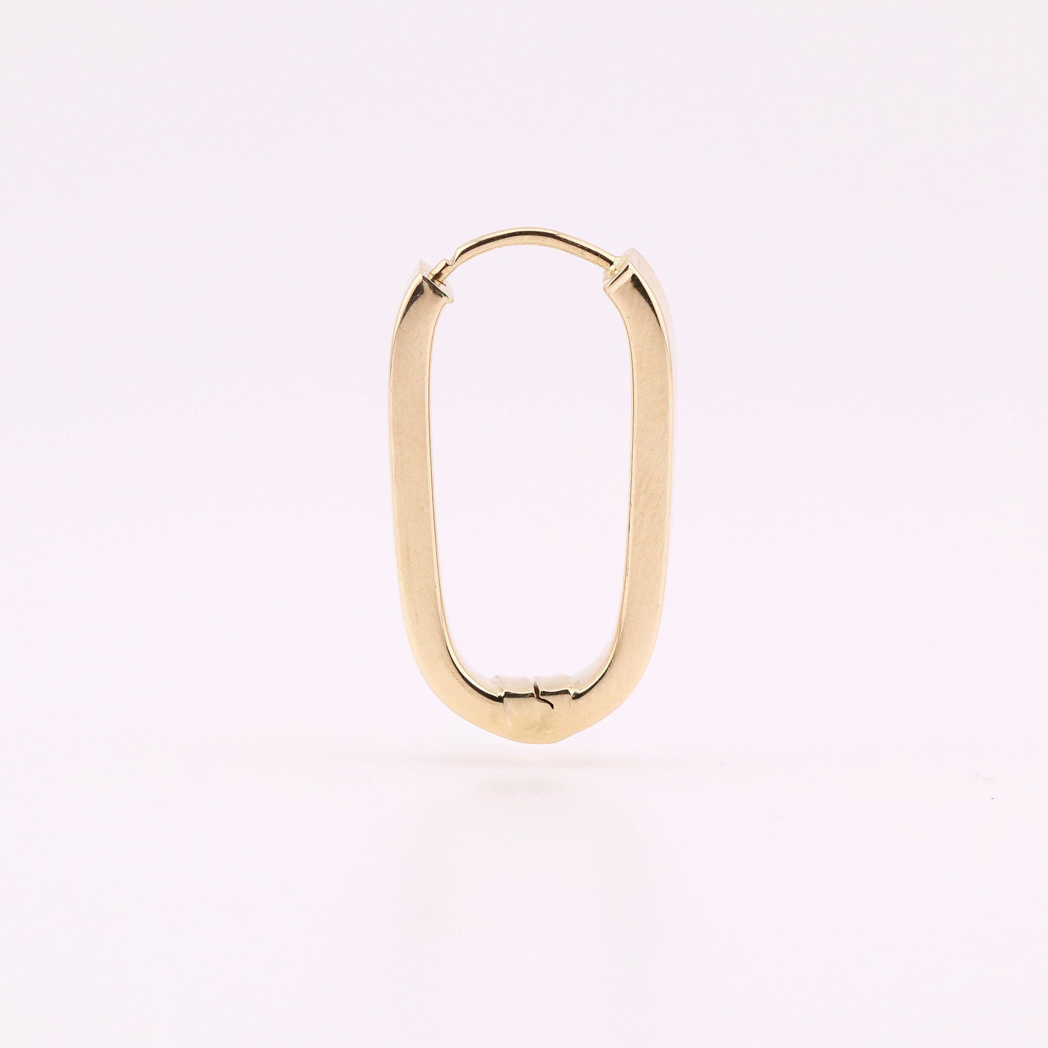 Arracadas de Oro Ovaladas de 14K