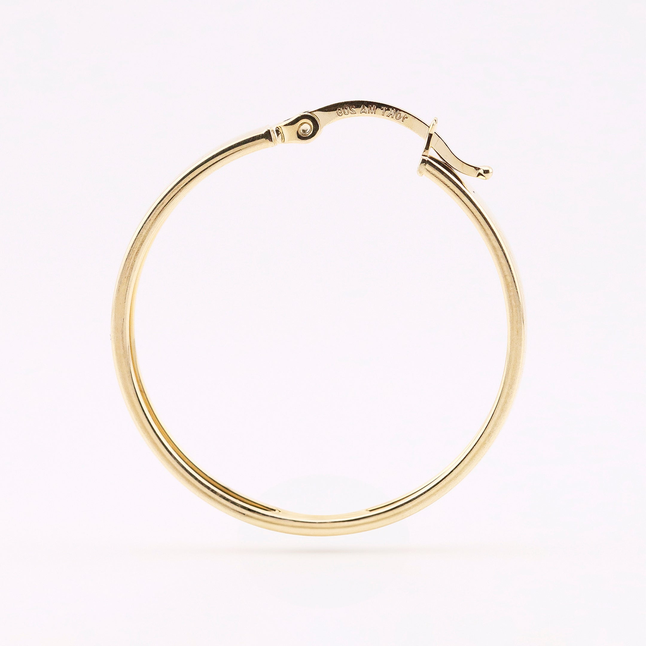 Arracadas de Oro Tubo Cuadro de 10K