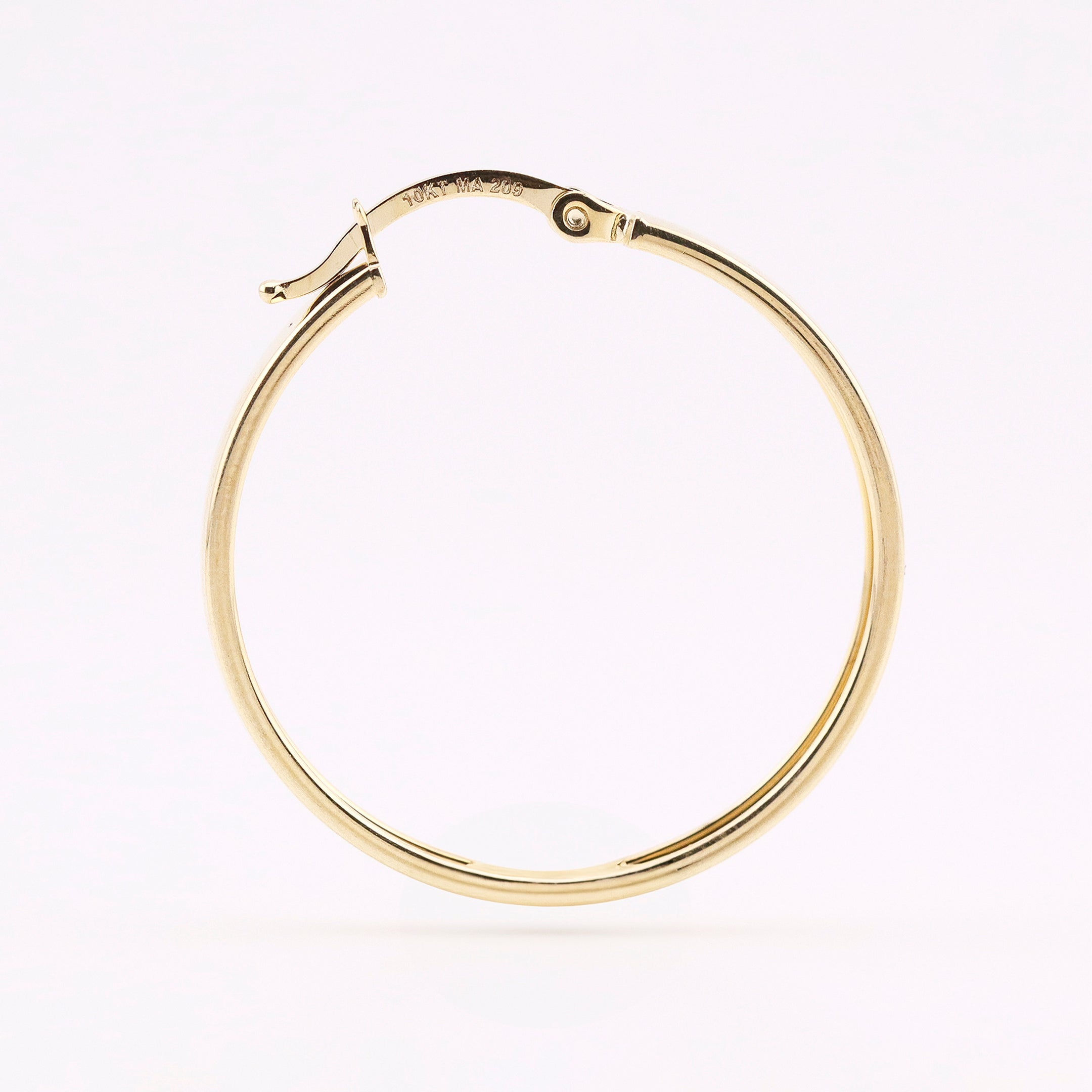 Arracadas de Oro Tubo Cuadro de 10K