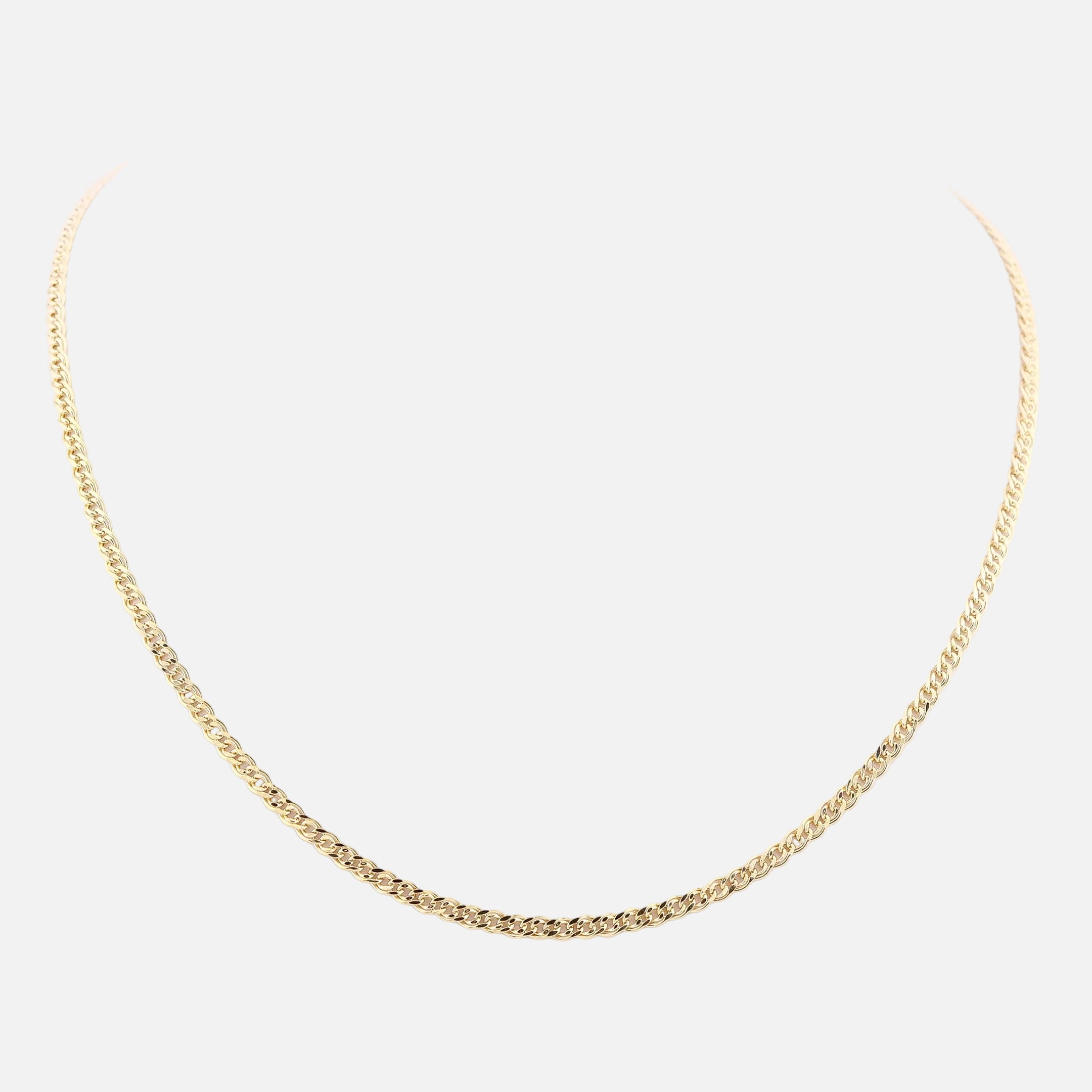 Cadena Tejido Ojo de Tigre en Oro de 10K