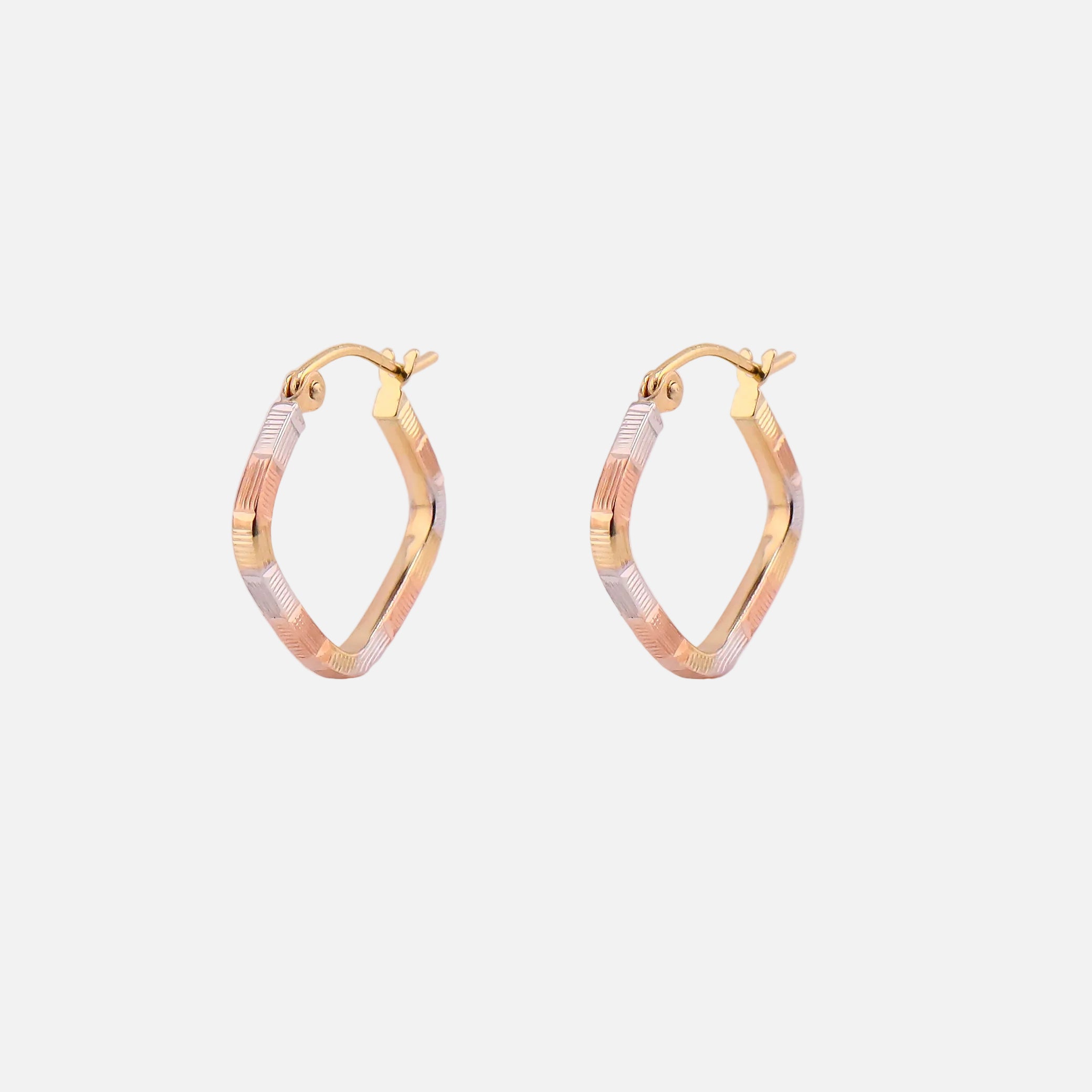 Arracadas Relimadas en Oro de 14K